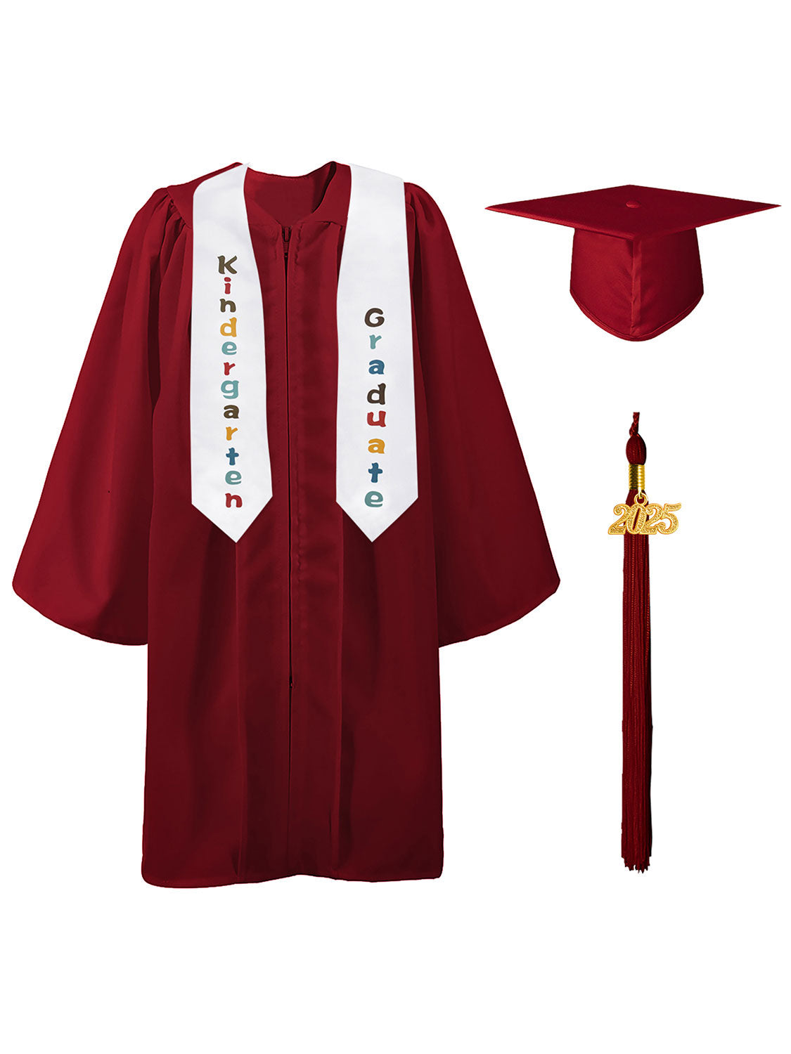 Preschool/Kindergarten Graduation Matte Package (Cap, Gown and Stole)