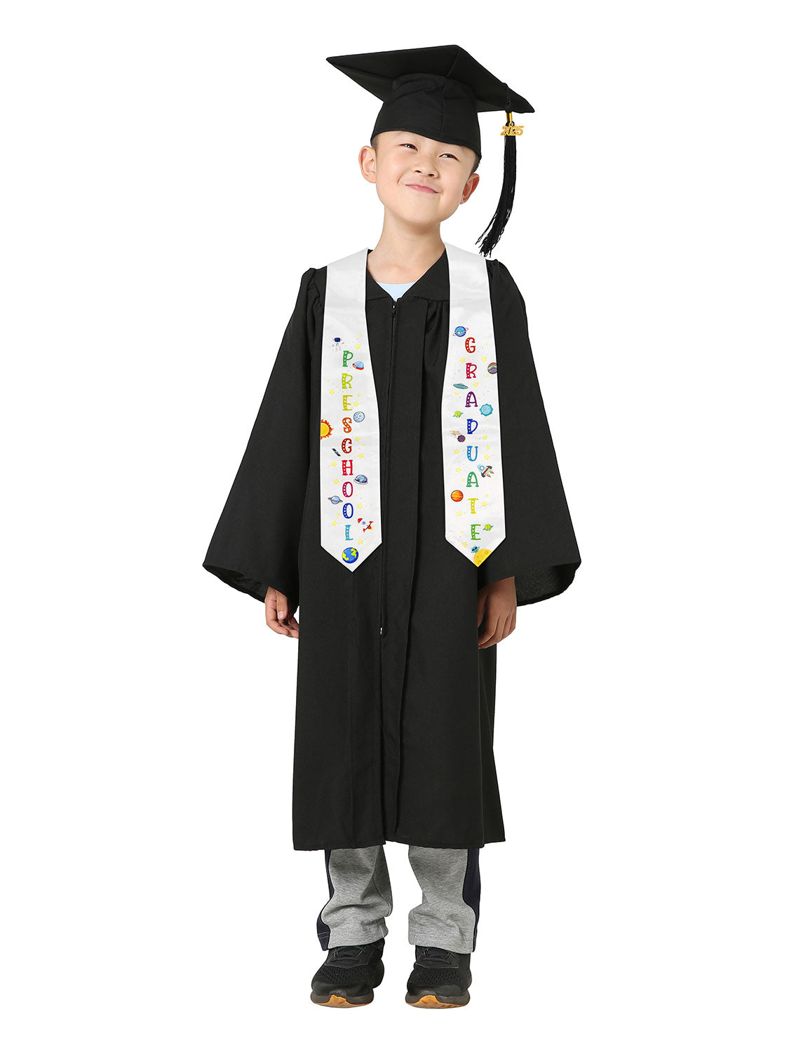 Preschool Graduation Cap and Gown Package with Stole Certificate