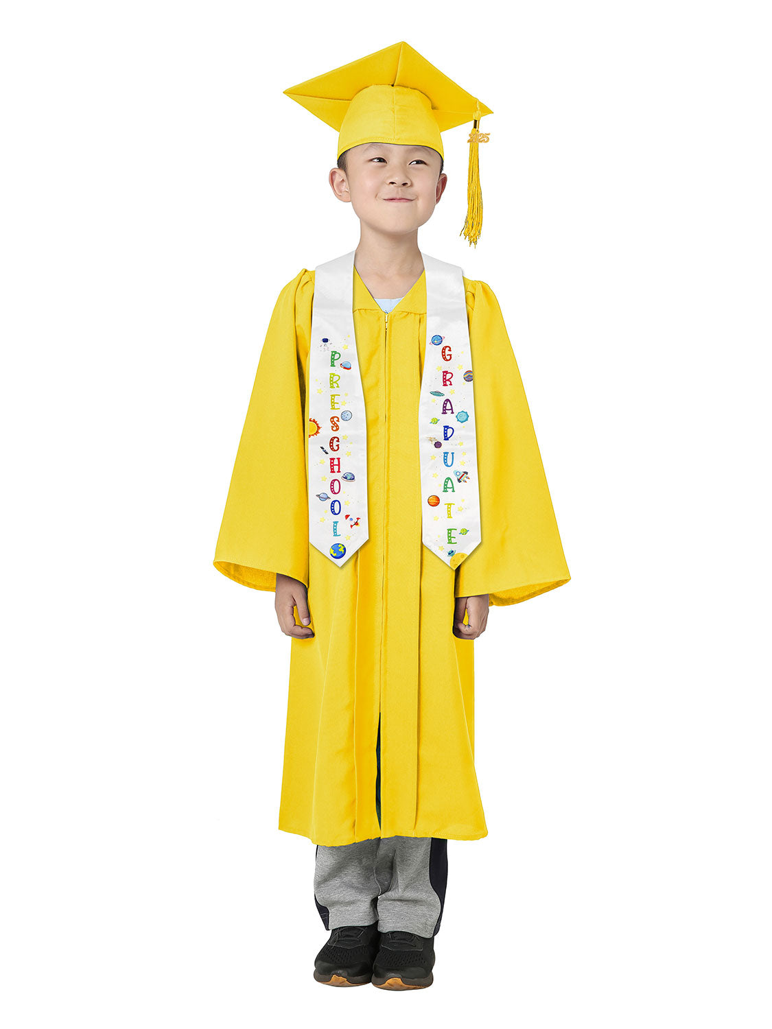 Preschool Graduation Cap and Gown Package with Stole Certificate