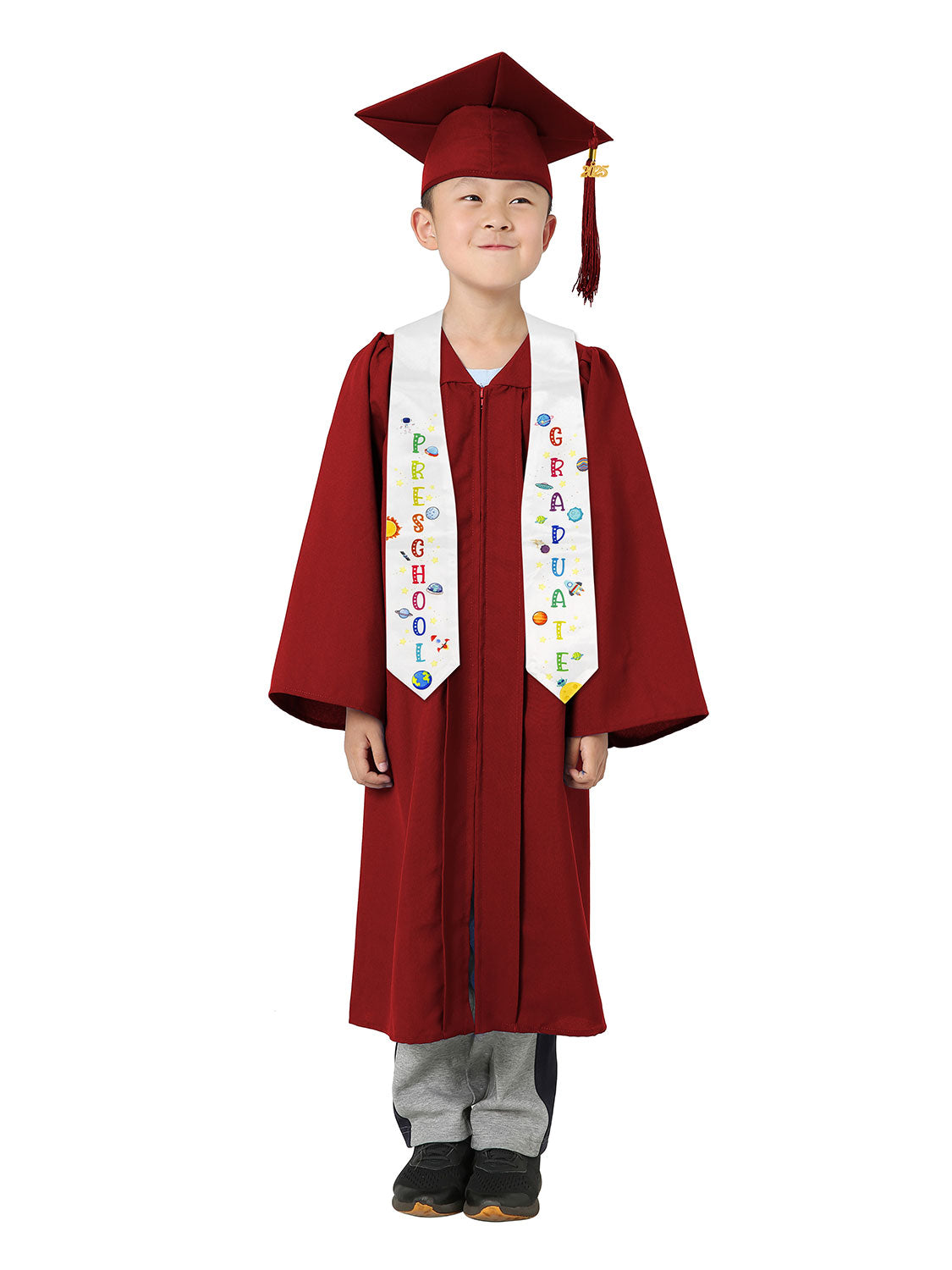 Preschool Graduation Cap and Gown Package with Stole Certificate