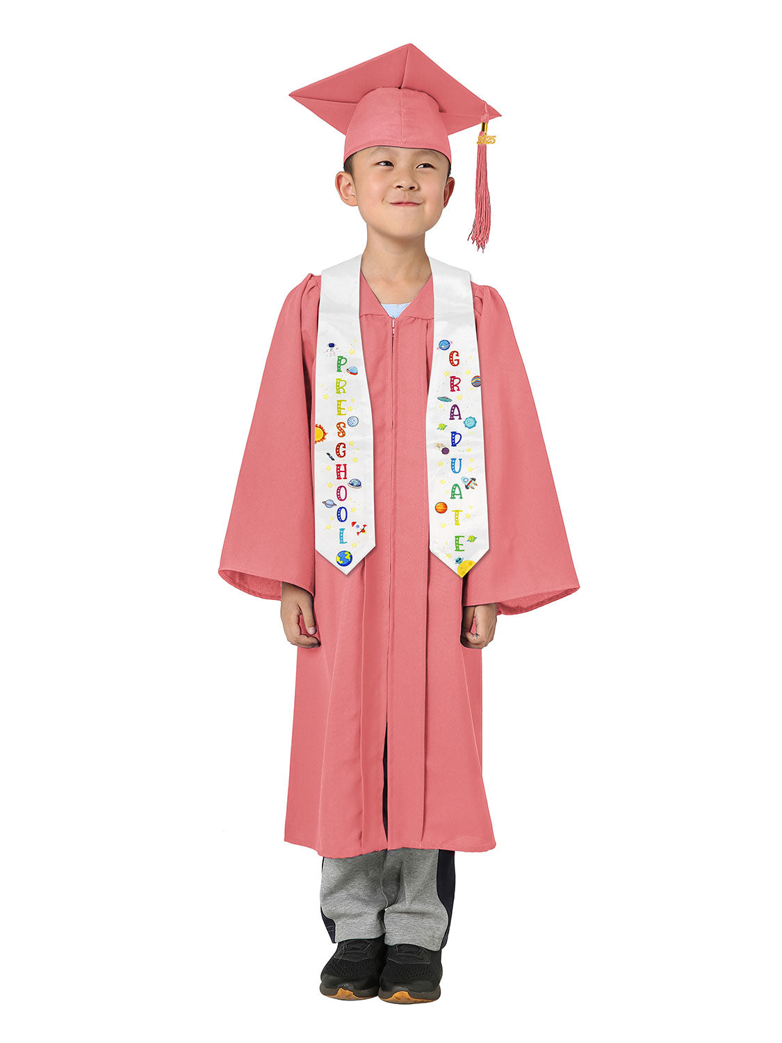 Preschool Graduation Cap and Gown Package with Stole Certificate