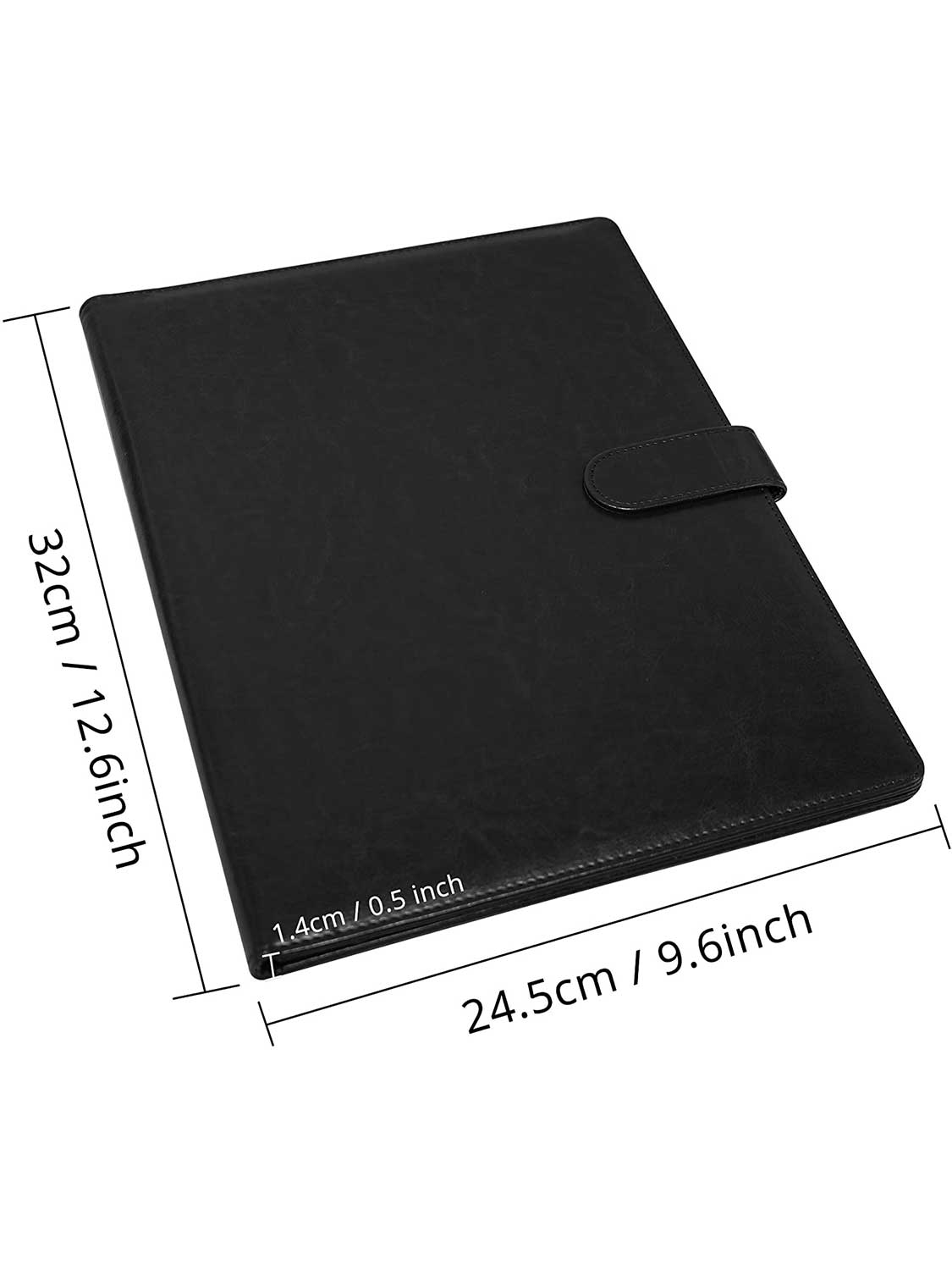 Magnetic Leather Business Padfolio Notebook - 3 Colors Available