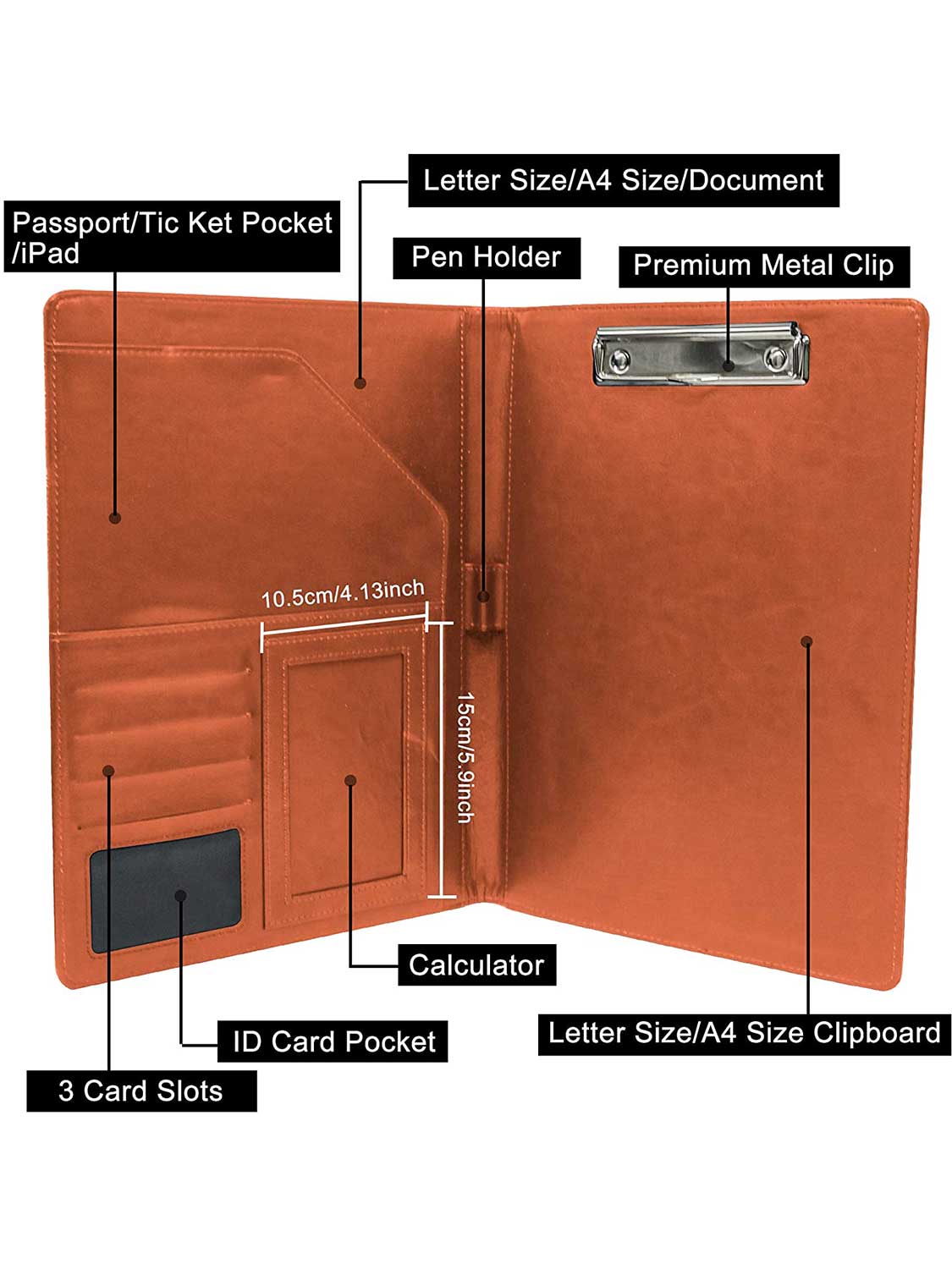 Leather Business Padfolio Notebook - 3 Colors Available