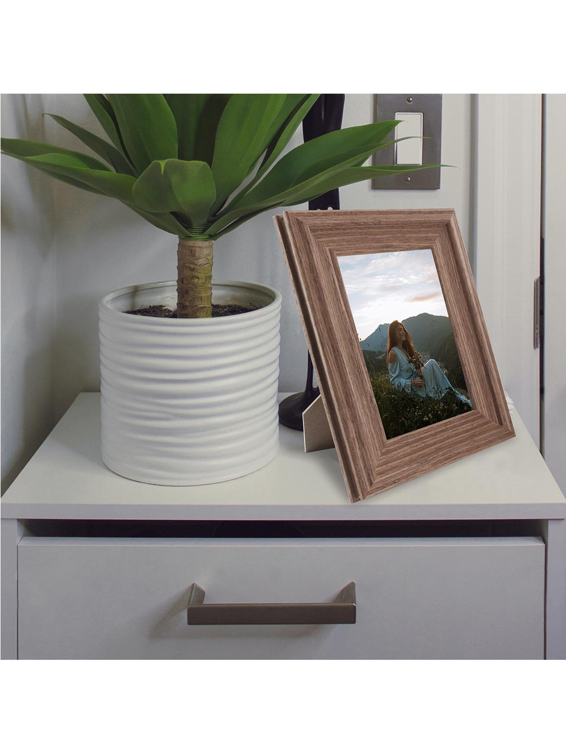 Solid Wood Picture Frame with Real Glass Set of 2 - Various Colors & Sizes Available