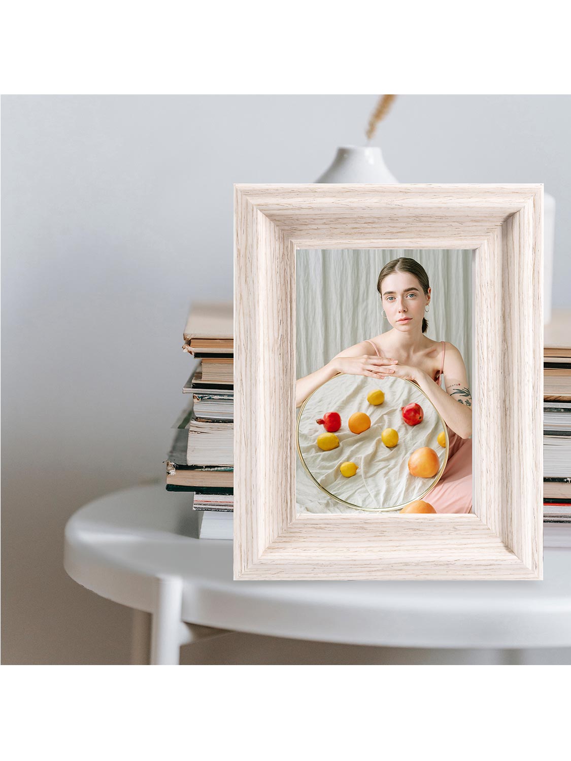 Solid Wood Picture Frame with Real Glass Set of 2 - Various Colors & Sizes Available