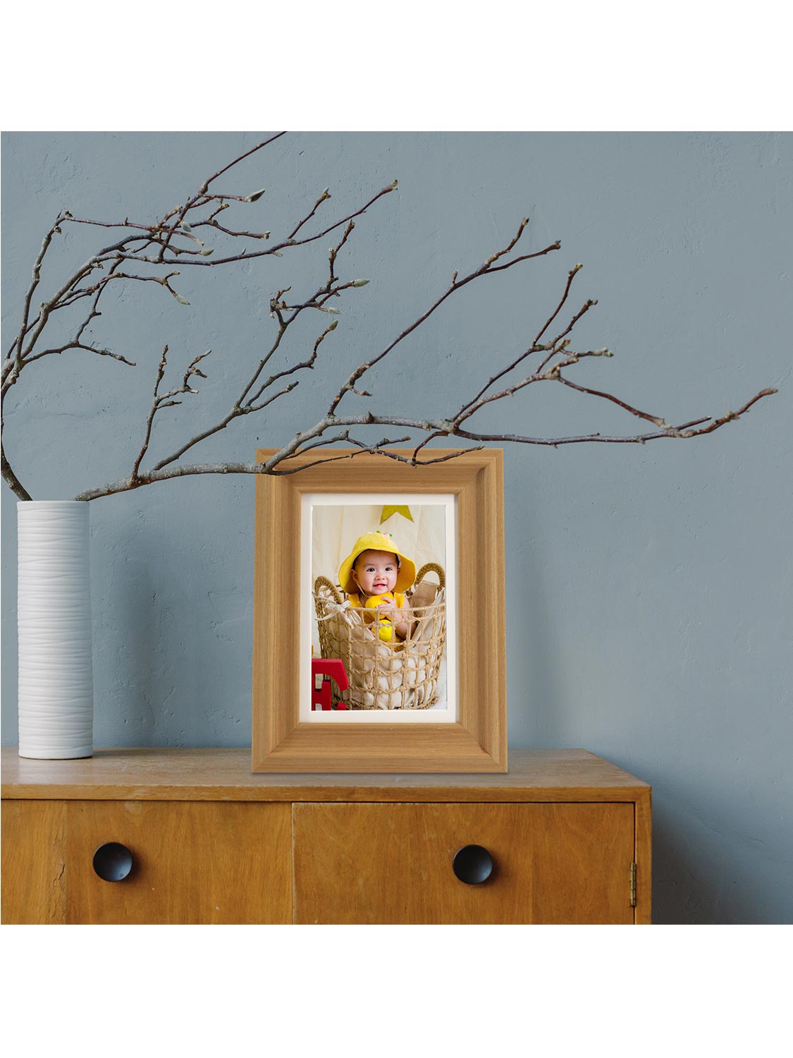 Solid Wood Picture Frame with Real Glass Set of 2 - Various Colors & Sizes Available