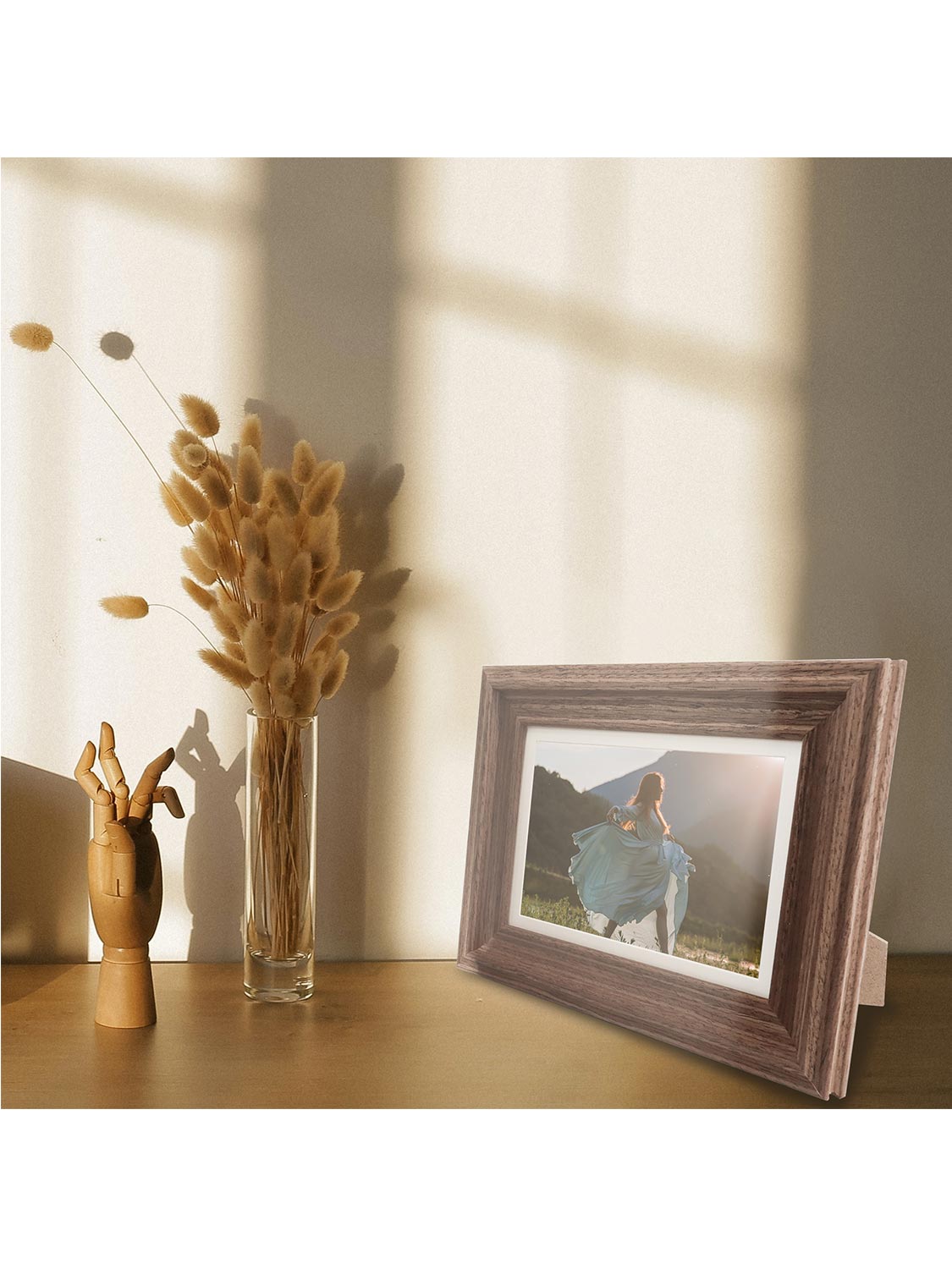 Solid Wood Picture Frame with Real Glass Set of 2 - Various Colors & Sizes Available