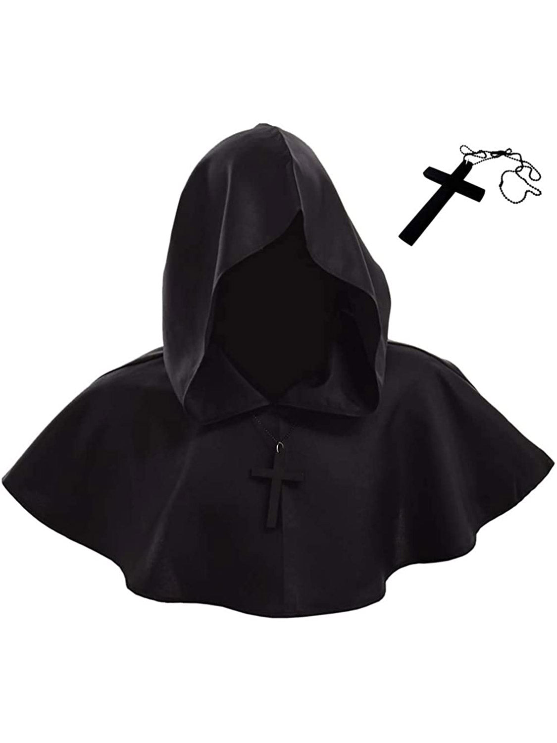 Unisex Medieval Gothic Hooded Monk Robes for Halloween Wizard Cosplay - 2 Colors Available