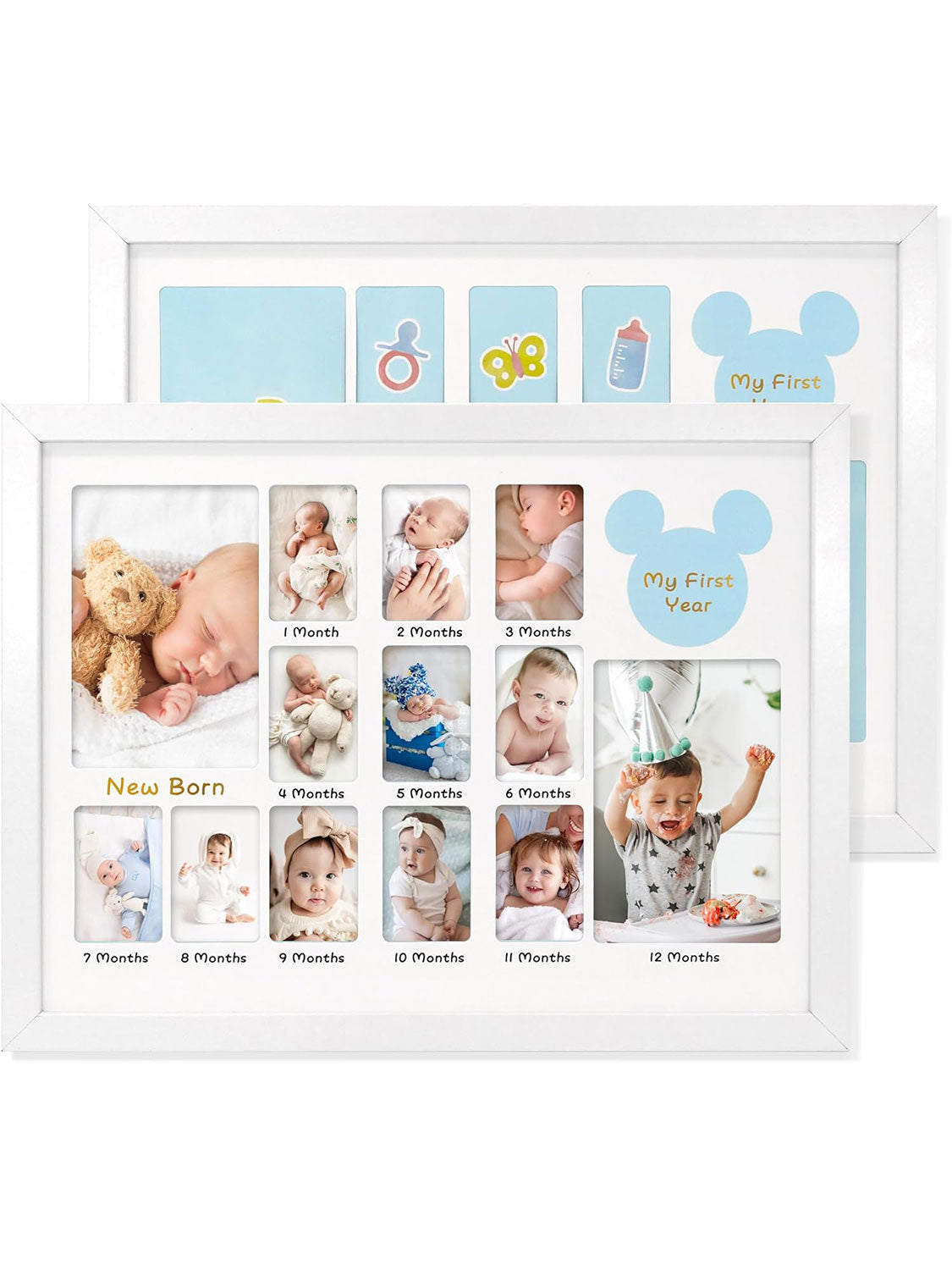 White 12x16 Baby's First Twelve Months Picture Frame