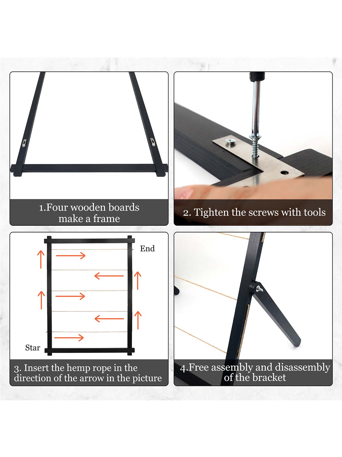 33*25 Freestanding Wood Photo Display Board with Clips - 4 Colors Available