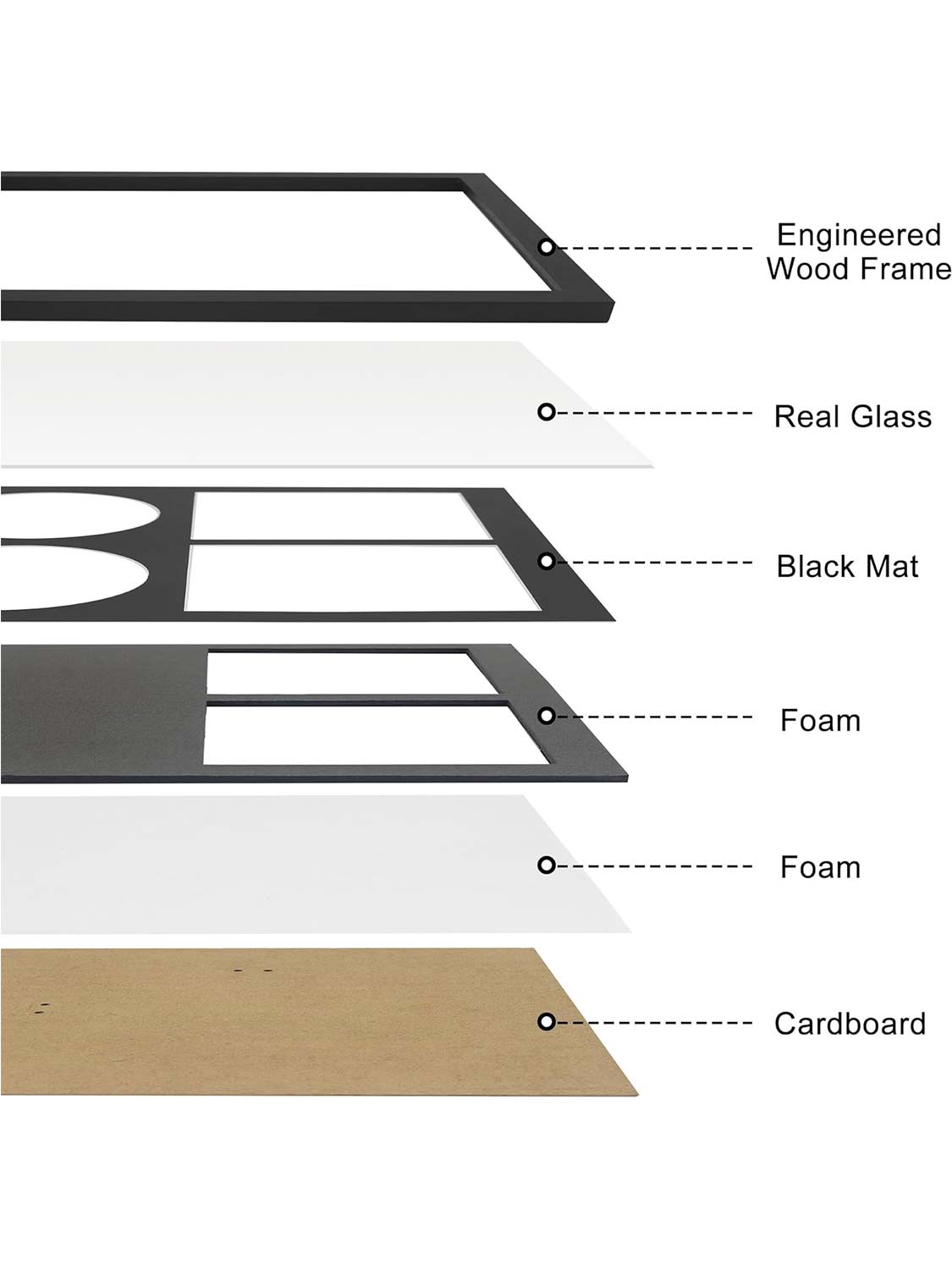 Double Black 14.2*12.8 Signed Record Discs Holder with Real Glass CD Display Frame Case - 2 Colors Available