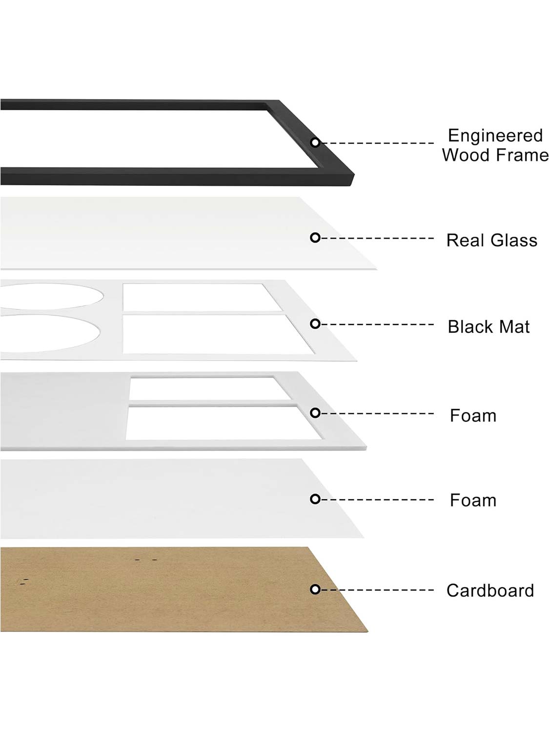 Double Black 14.2*12.8 Signed Record Discs Holder with Real Glass CD Display Frame Case - 2 Colors Available