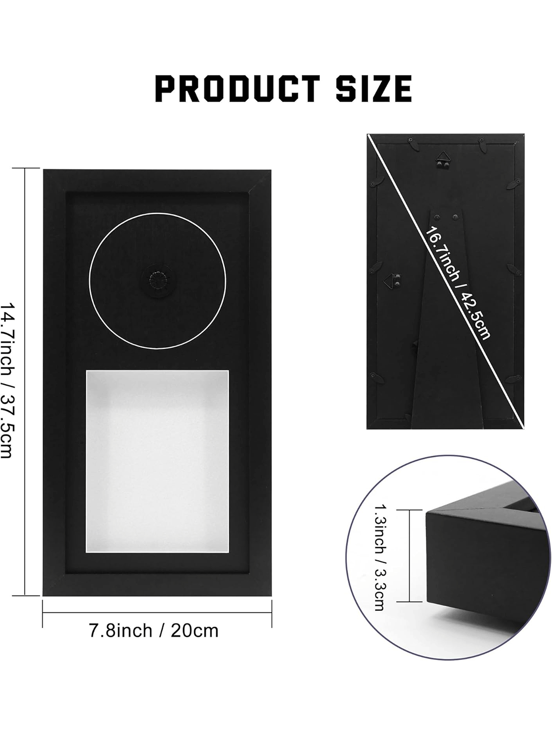 Black PS5 Game Display Case for 5.3* 6.7 Game Case & Disc Showcase