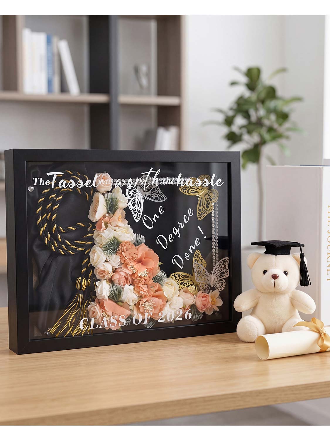 12.5*16.5 Class of 2026 Graduation Cap Shadow Box with Stick Pins