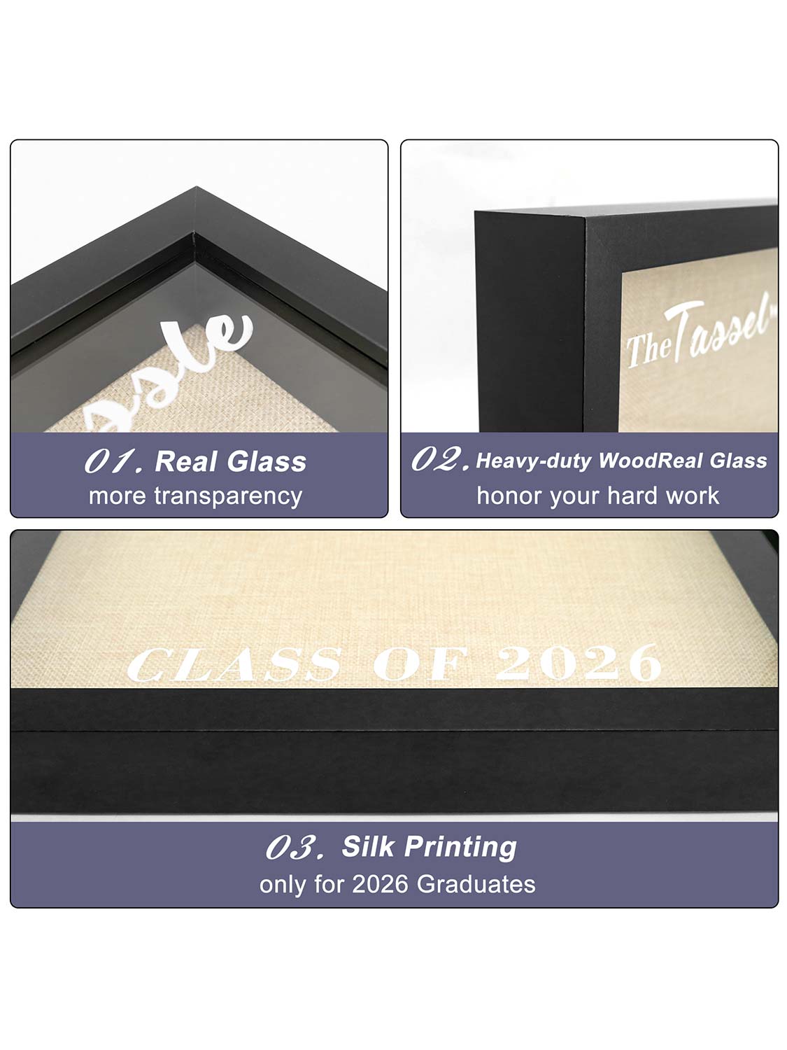 12.5*16.5 Class of 2026 Graduation Cap Shadow Box with Stick Pins
