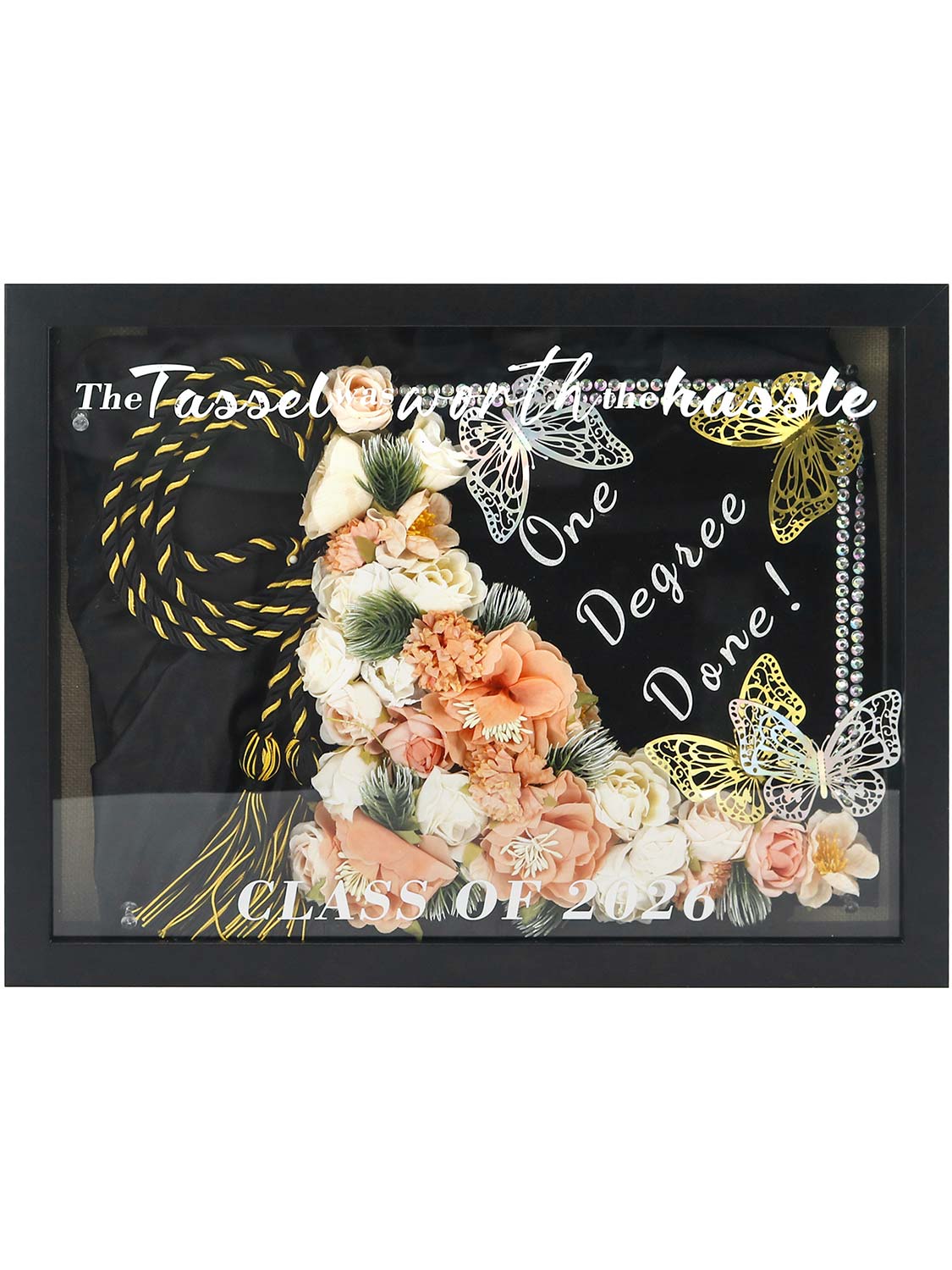 12.5*16.5 Class of 2026 Graduation Cap Shadow Box with Stick Pins