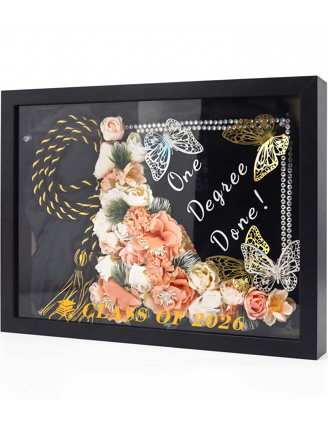 12.5*16.5 Class of 2026 Graduation Cap Shadow Box with Stick Pins