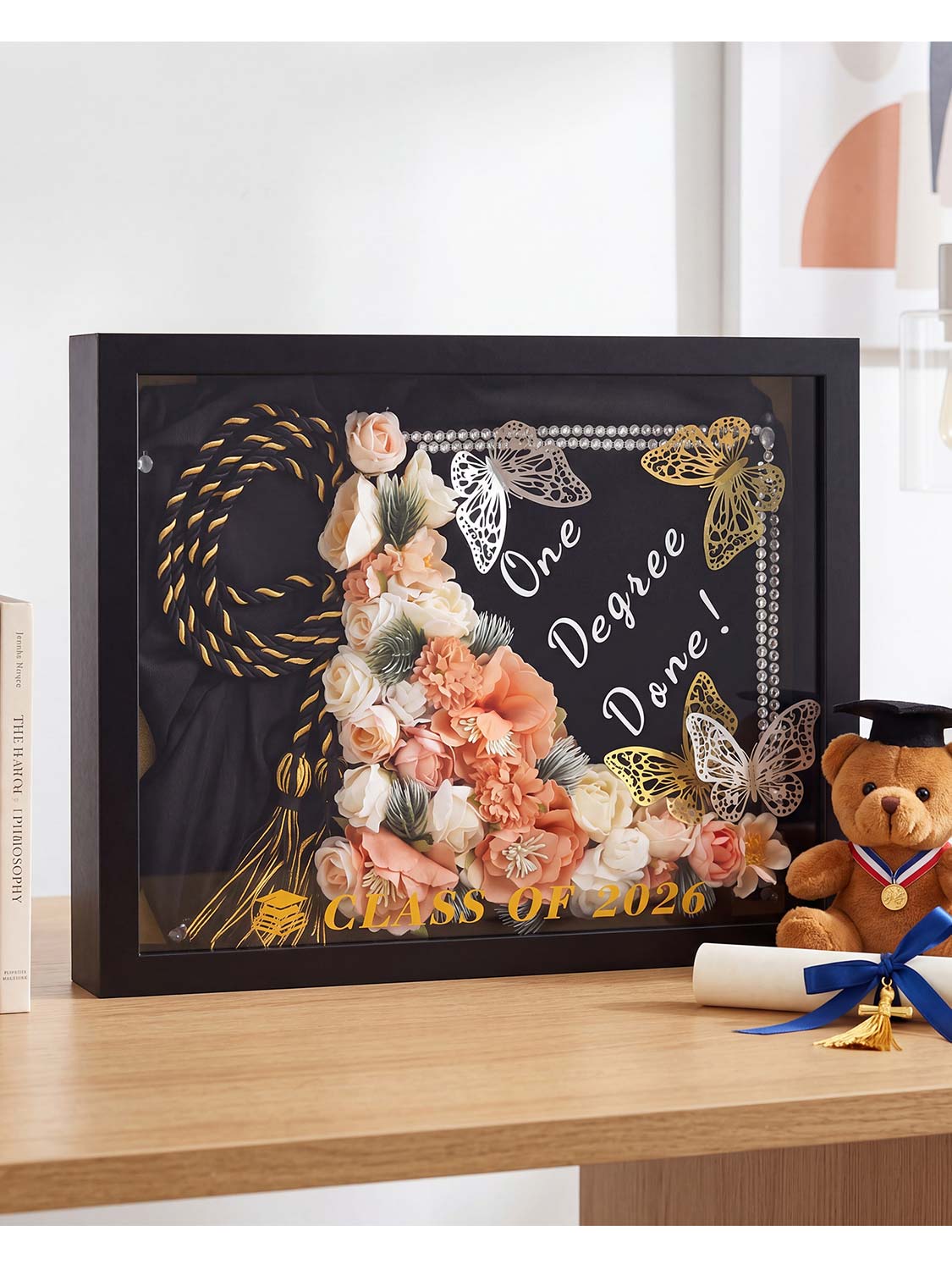 12.5*16.5 Class of 2026 Graduation Cap Shadow Box with Stick Pins