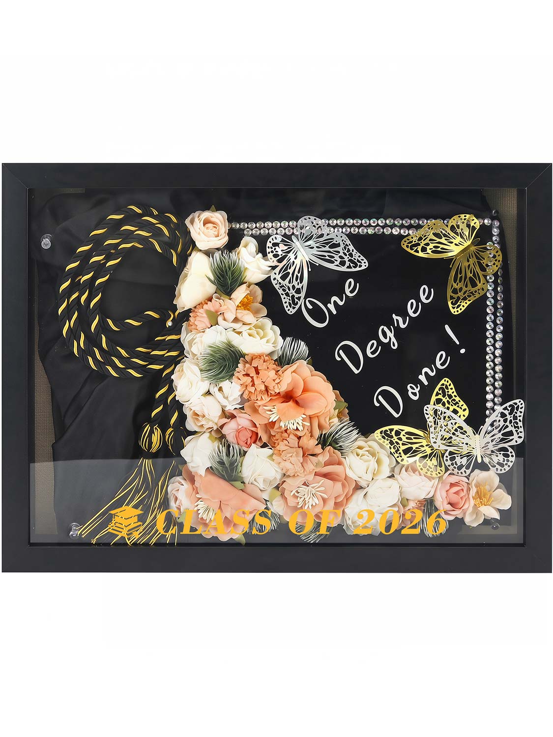 12.5*16.5 Class of 2026 Graduation Cap Shadow Box with Stick Pins