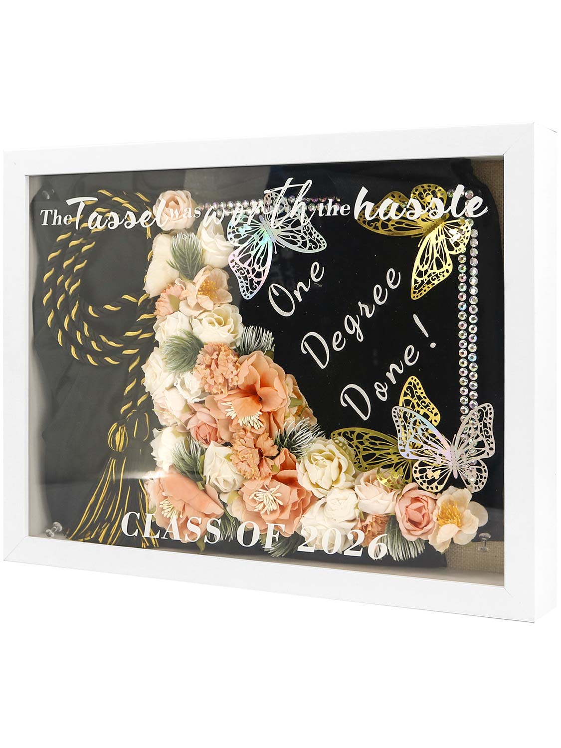 12.5*16.5 Class of 2026 Graduation Cap Shadow Box with Stick Pins