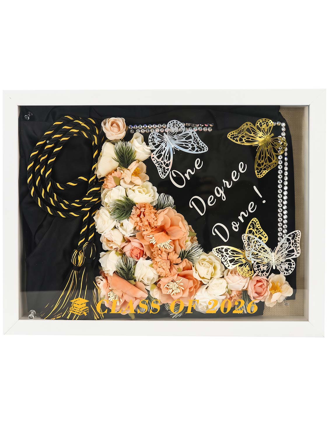 12.5*16.5 Class of 2026 Graduation Cap Shadow Box with Stick Pins