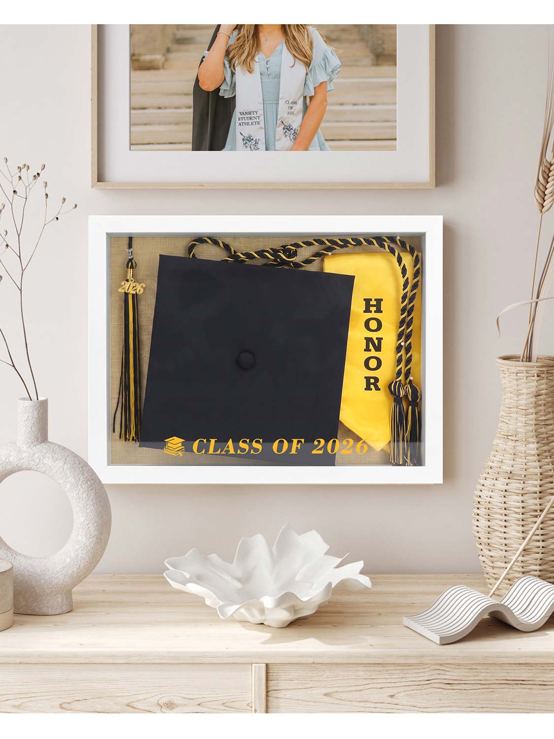 12.5*16.5 Class of 2026 Graduation Cap Shadow Box with Stick Pins