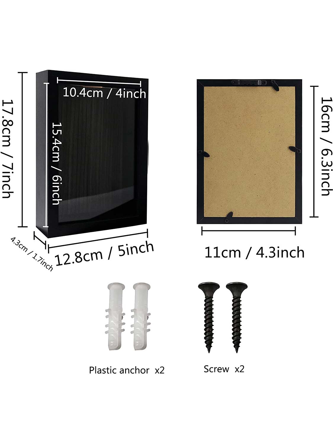 Top Loading Shadow Box Frame with Slot on Top - Various Colors & Sizes Available