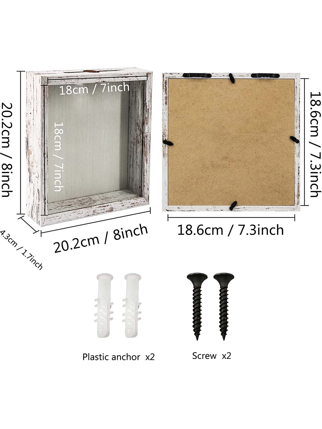 Top Loading Shadow Box Frame with Slot on Top - Various Colors & Sizes Available