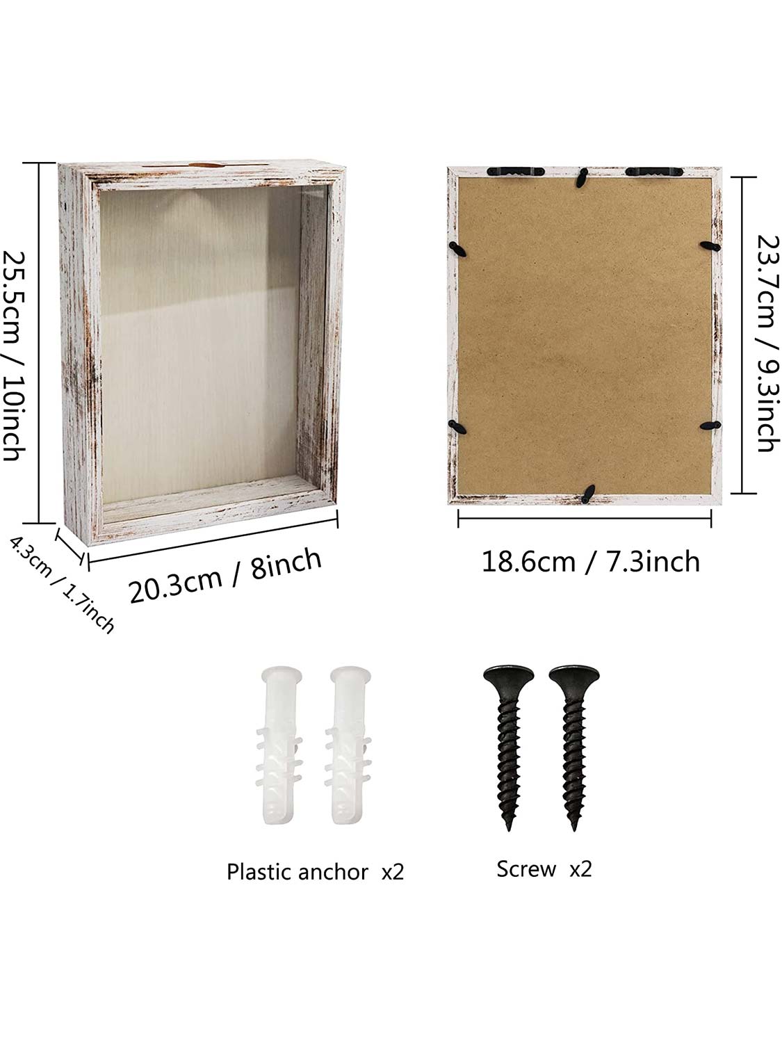 Top Loading Shadow Box Frame with Slot on Top - Various Colors & Sizes Available