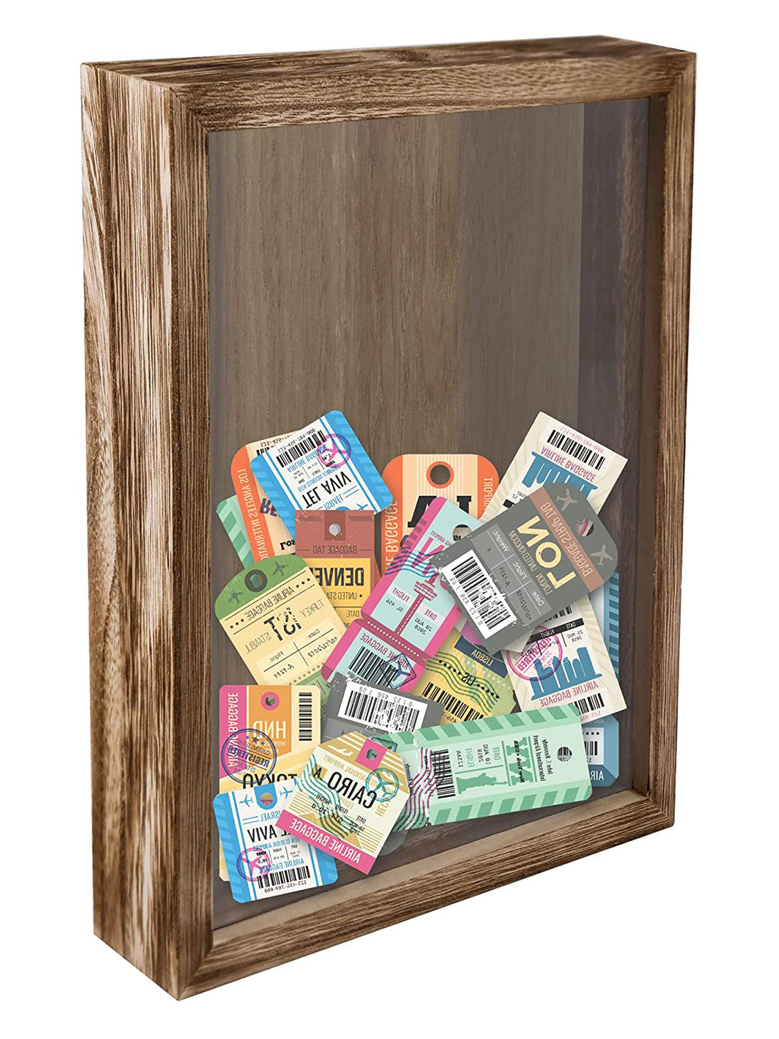 Top Loading Shadow Box Frame with Slot on Top - Various Colors & Sizes Available