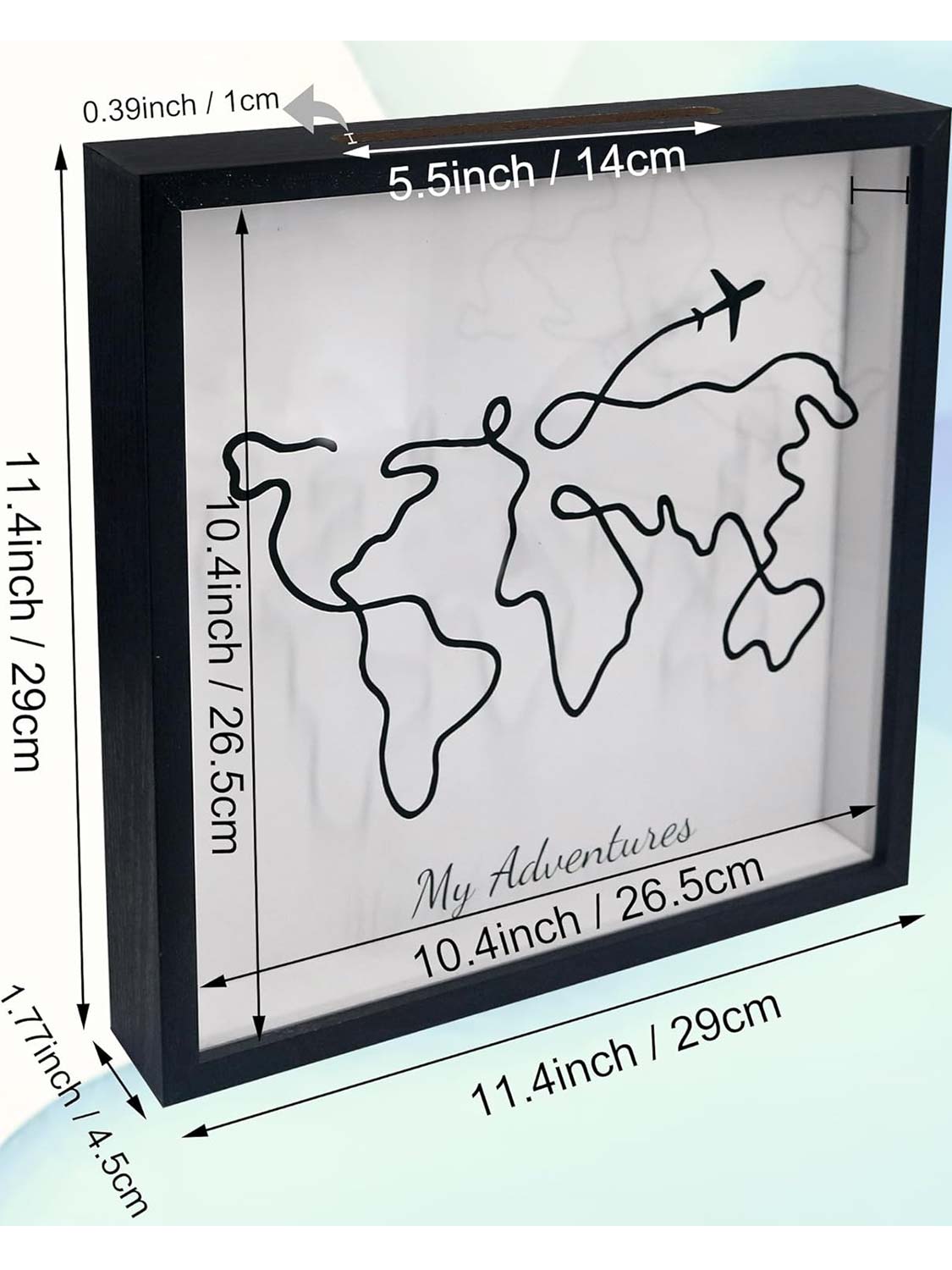 11*11 Travel Adventure Archive Box Ticket Shadow Box with Slot - 4 Styles Available