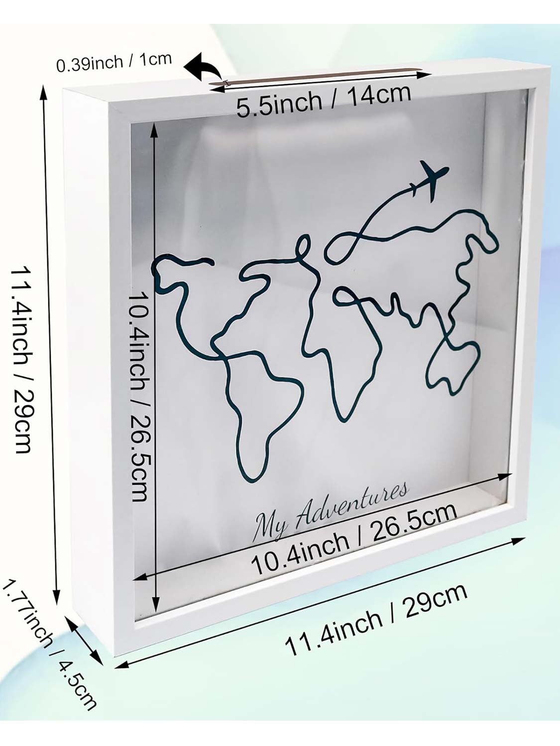 11*11 Travel Adventure Archive Box Ticket Shadow Box with Slot - 4 Styles Available