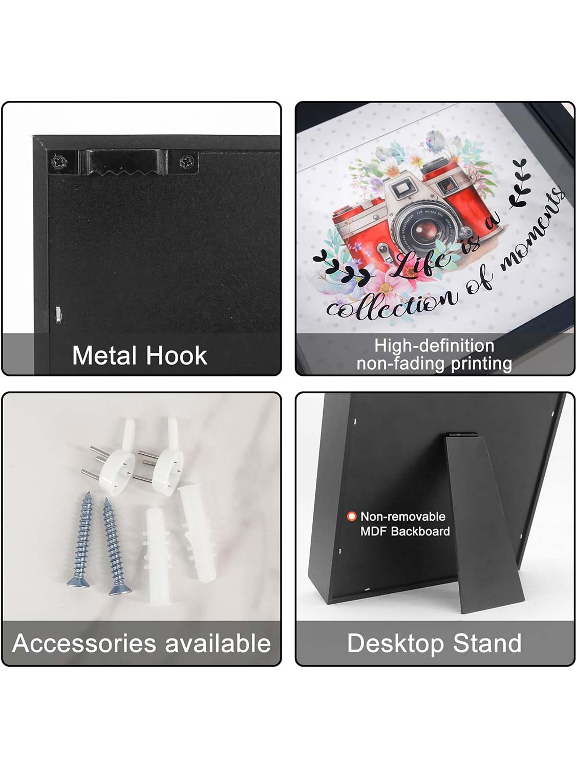 8*8 Travel Memory Shadow Box Ticket Stub Organizer with Slot - Various Colors & Styles Available