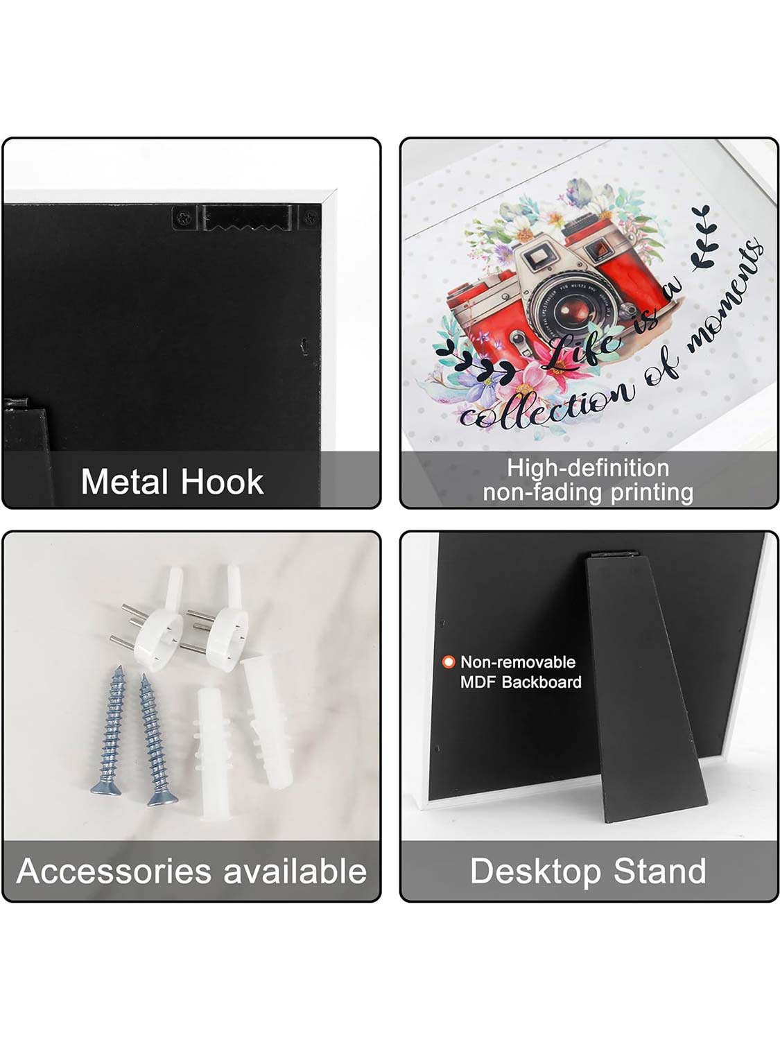 8*8 Travel Memory Shadow Box Ticket Stub Organizer with Slot - Various Colors & Styles Available