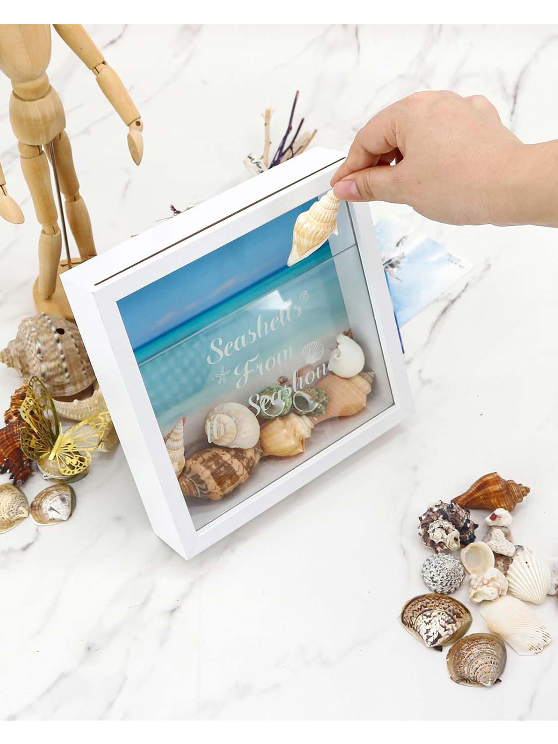 8*8 Travel Memory Shadow Box Ticket Stub Organizer with Slot - Various Colors & Styles Available
