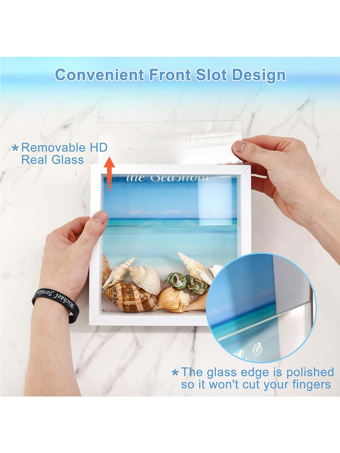 8*8 Travel Memory Shadow Box Ticket Stub Organizer with Slot - Various Colors & Styles Available