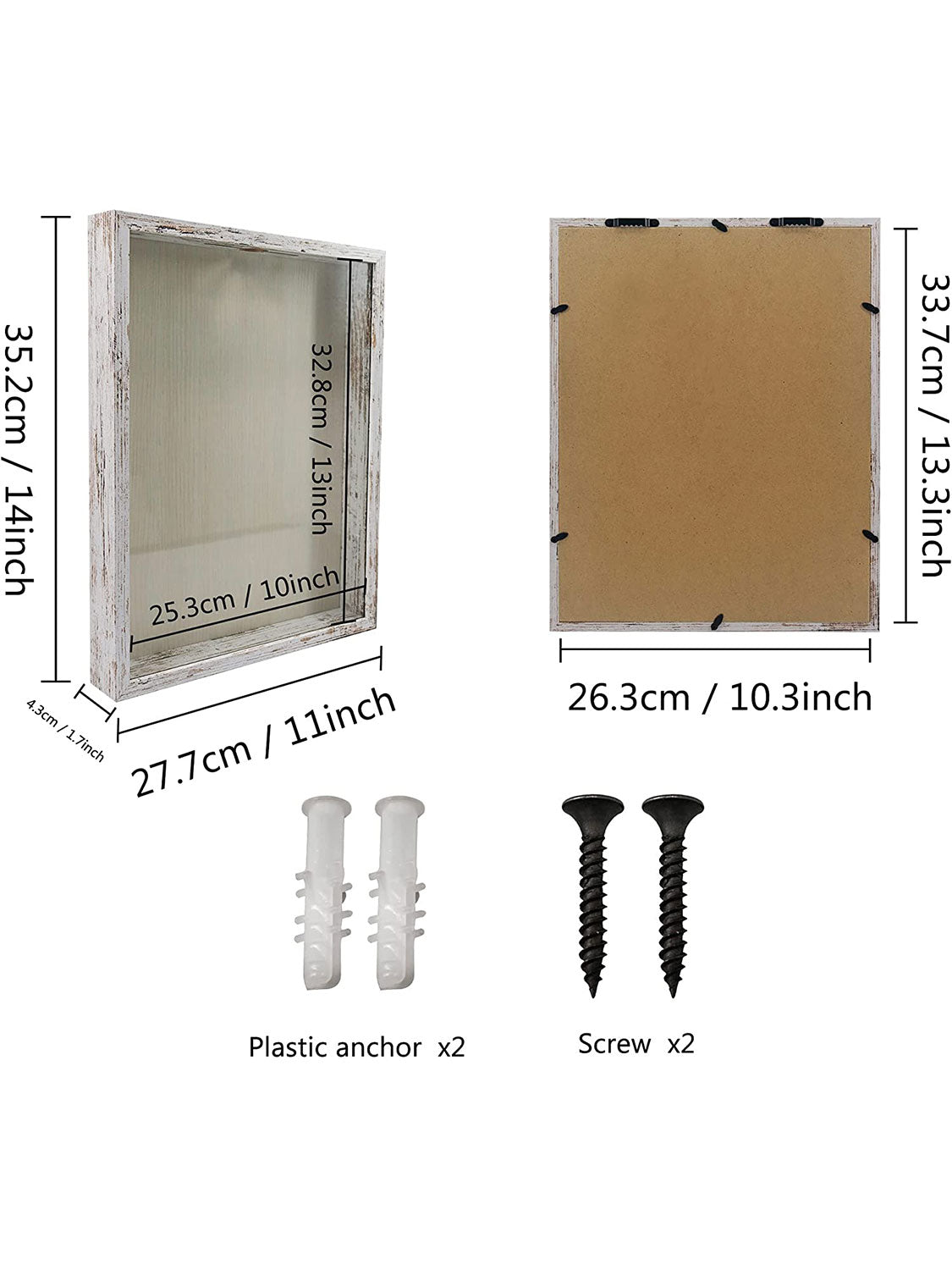 Top Loading Shadow Box Frame with Slot on Top - Various Colors & Sizes Available