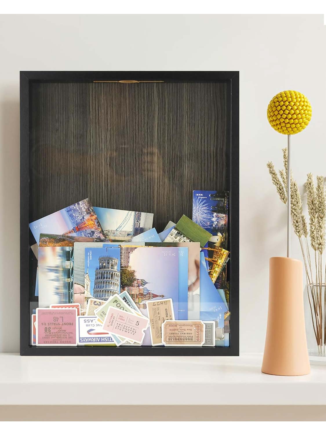 Top Loading Shadow Box Frame with Slot on Top - Various Colors & Sizes Available