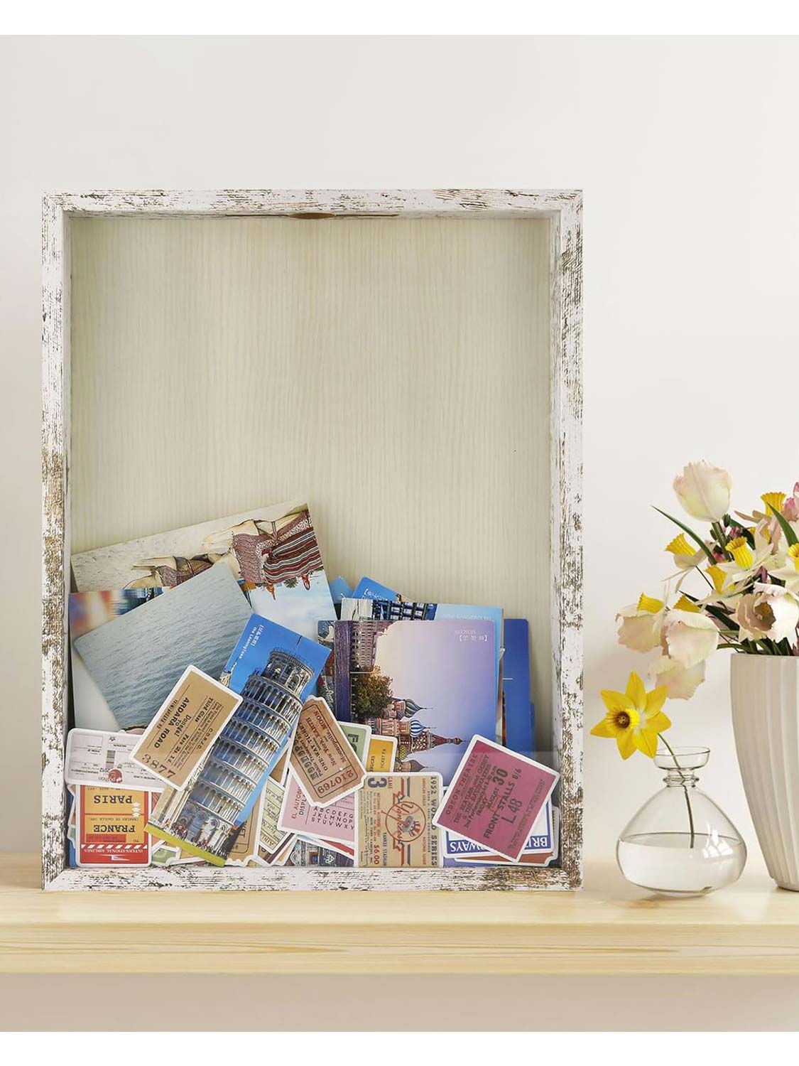 Top Loading Shadow Box Frame with Slot on Top - Various Colors & Sizes Available