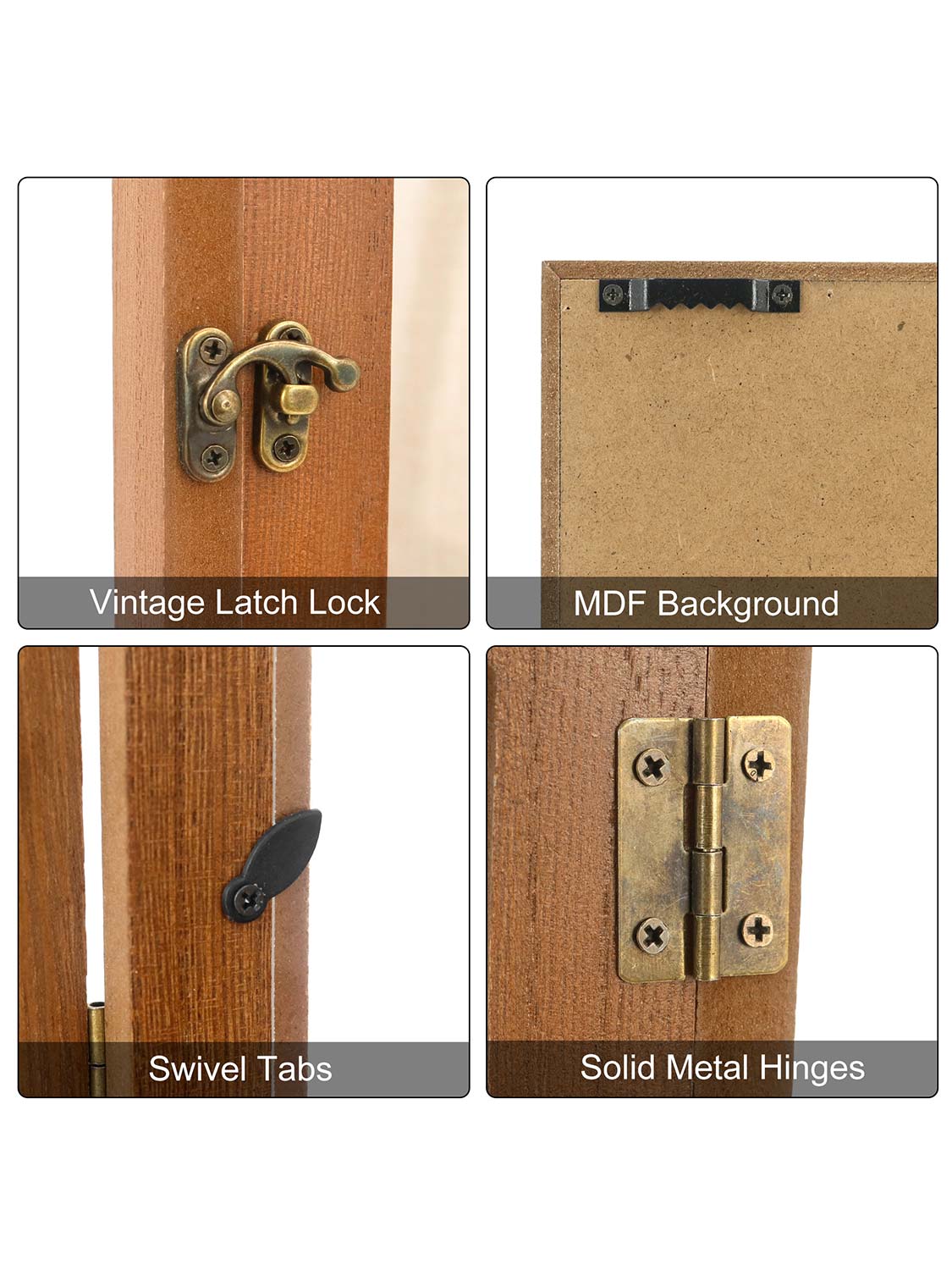 Extra Deep Wood Shadow Box with 3 Removable Panels - Various Colors & Sizes Available