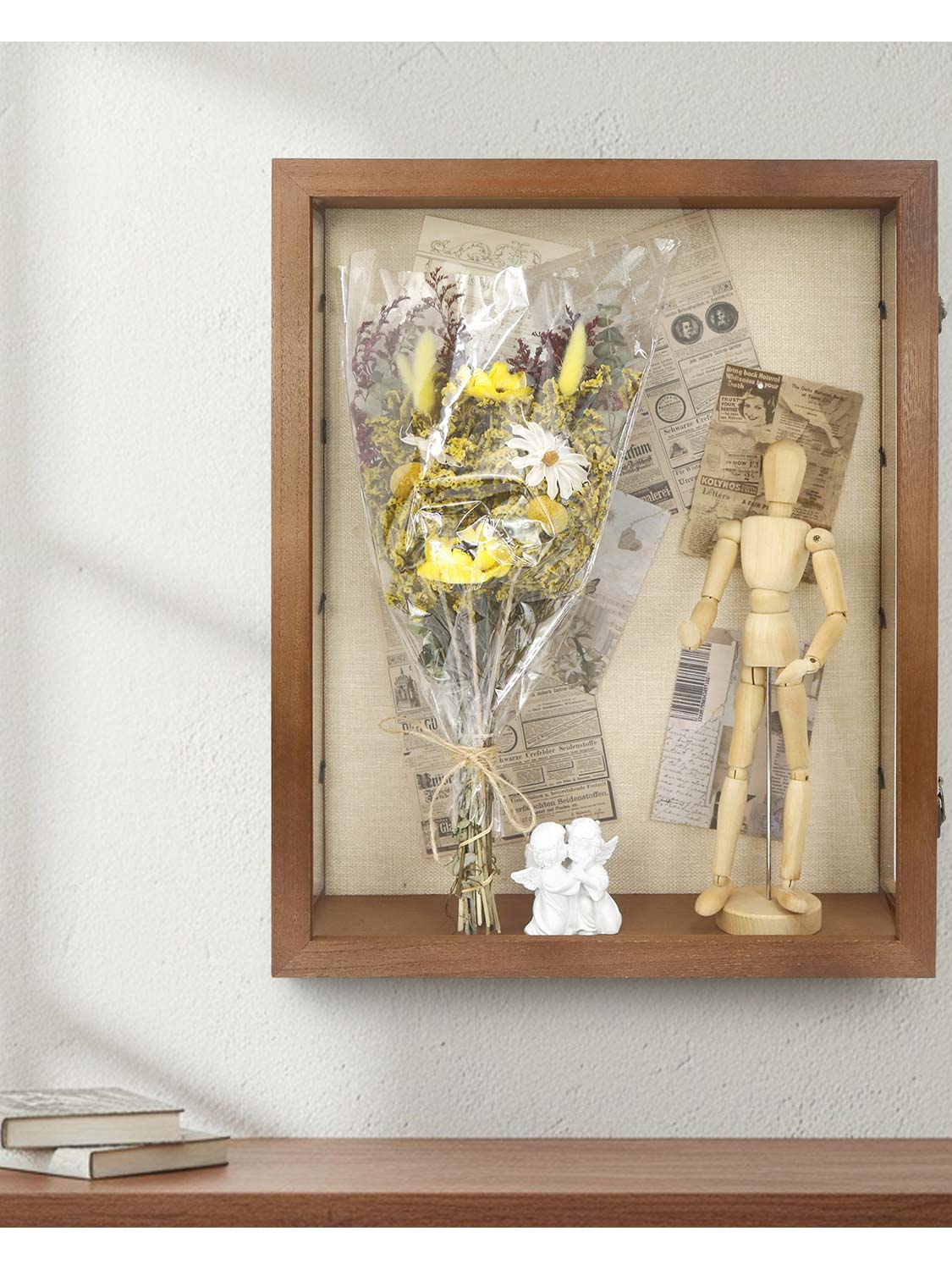 Extra Deep Wood Shadow Box with 3 Removable Panels - Various Colors & Sizes Available