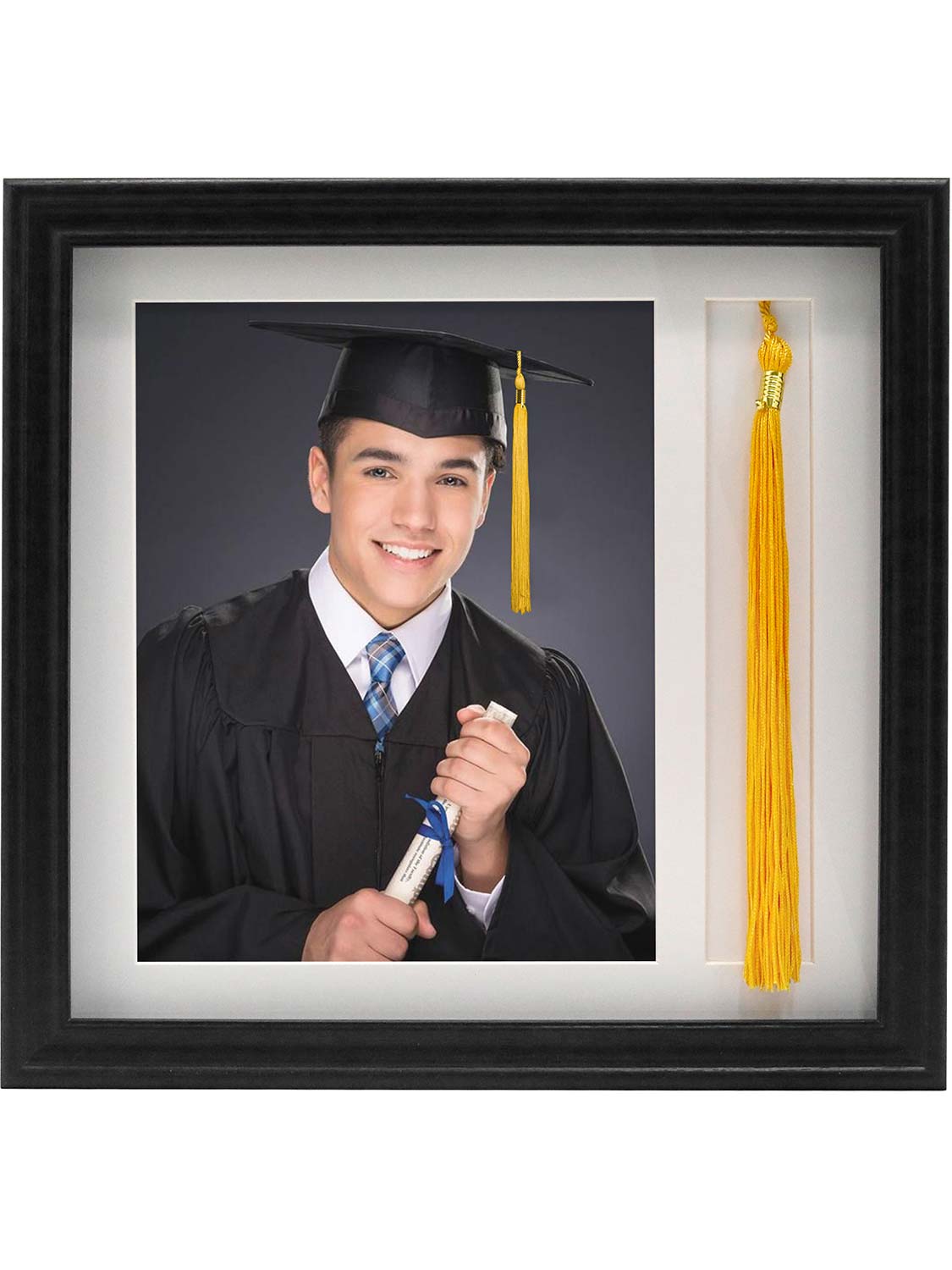 8*10 Wooden Picture Frame with Tassel Holder - 3 Colors Available