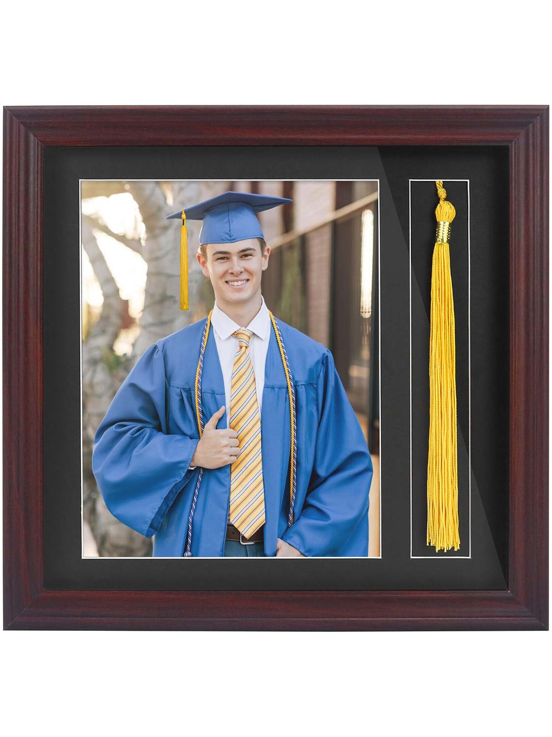 8*10 Wooden Picture Frame with Tassel Holder - 7 Colors Available