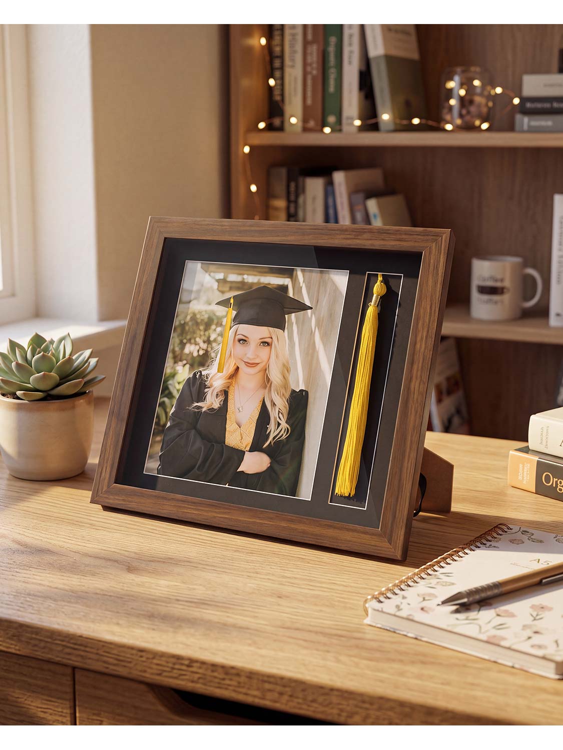 8*10 Wooden Picture Frame with Tassel Holder - 7 Colors Available