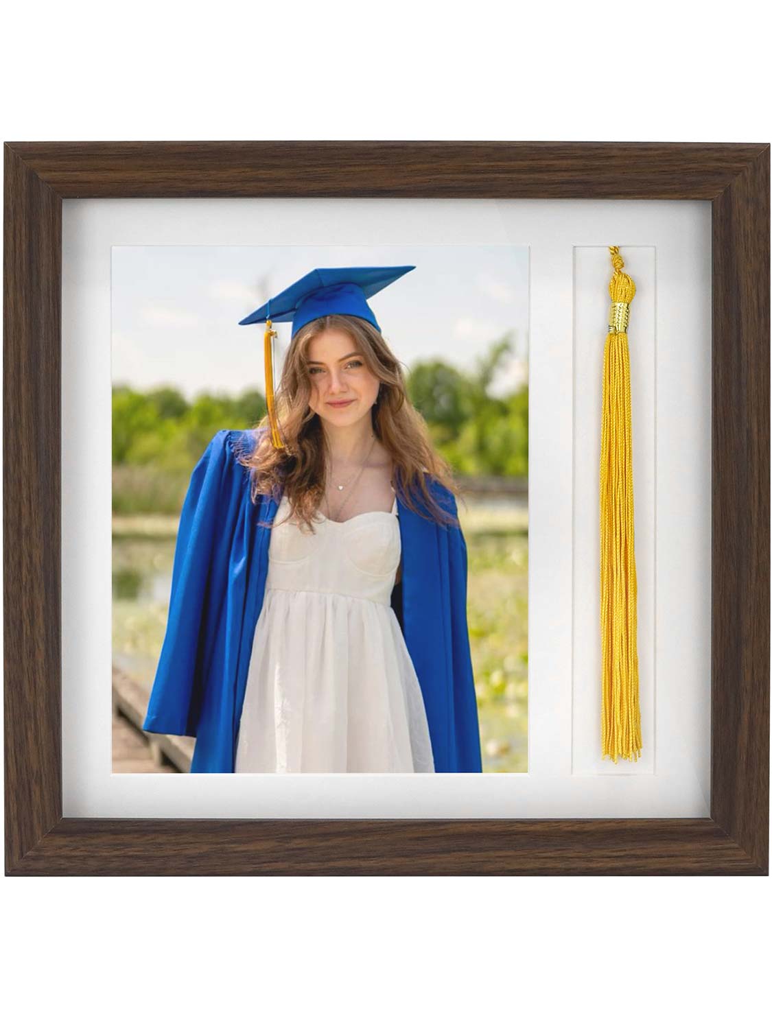 8*10 Wooden Picture Frame with Tassel Holder - 7 Colors Available