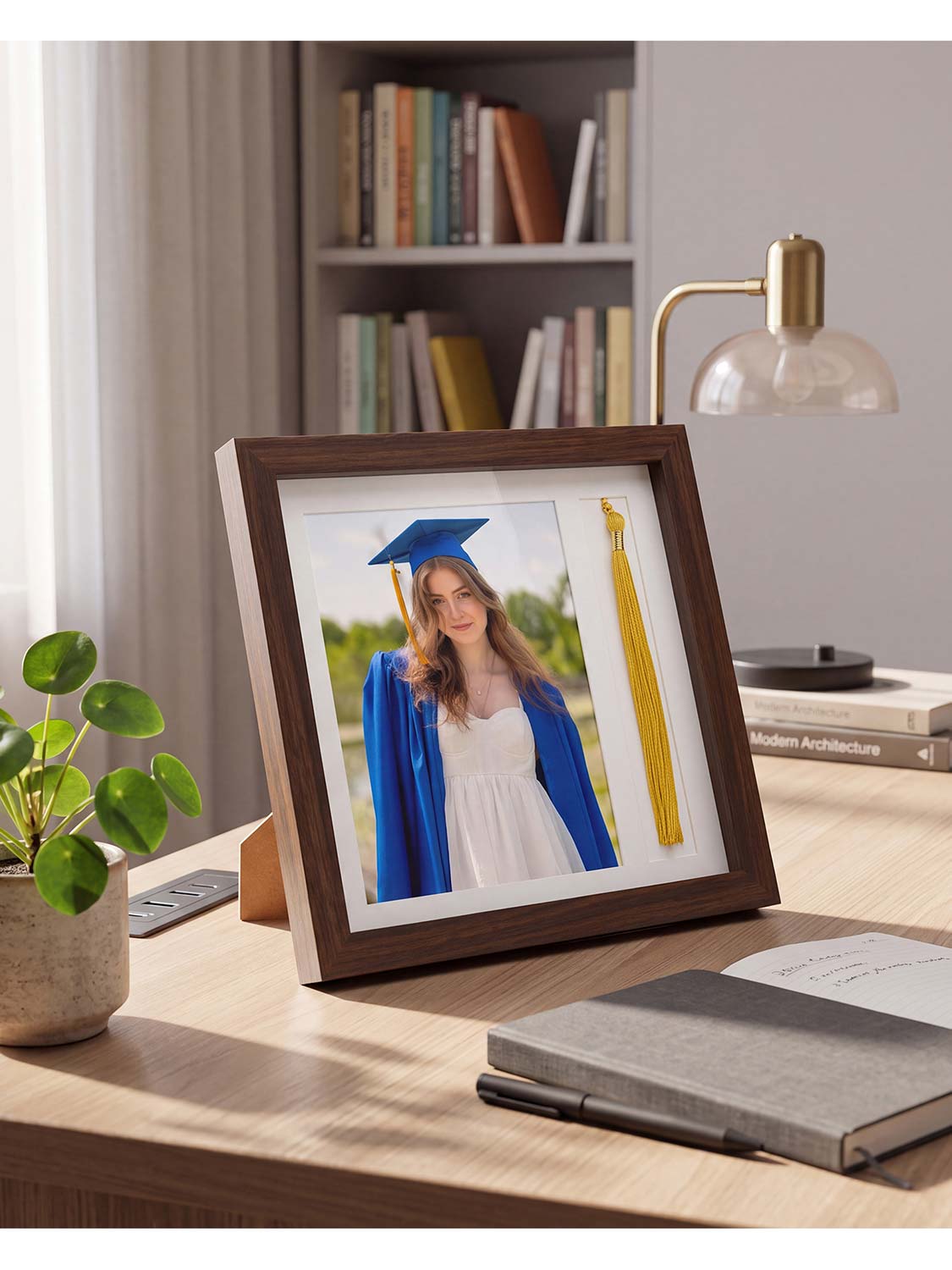 8*10 Wooden Picture Frame with Tassel Holder - 7 Colors Available