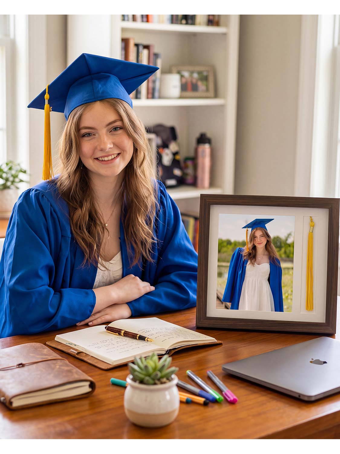 8*10 Wooden Picture Frame with Tassel Holder - 7 Colors Available