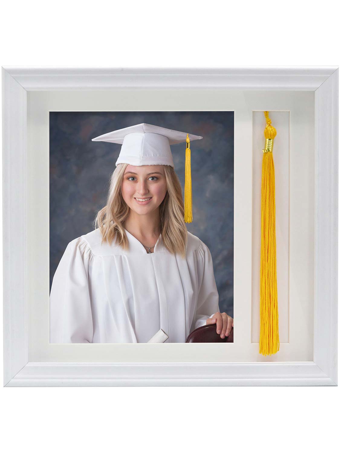 8*10 Wooden Picture Frame with Tassel Holder - 3 Colors Available