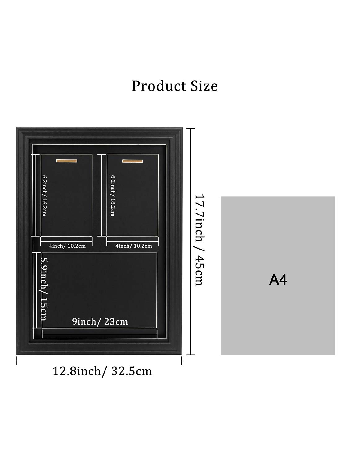 18*13 Wood Medal Display Case with Real Glass 3-in-1 mat holds race bib, medals and photos - 4 Colors Available