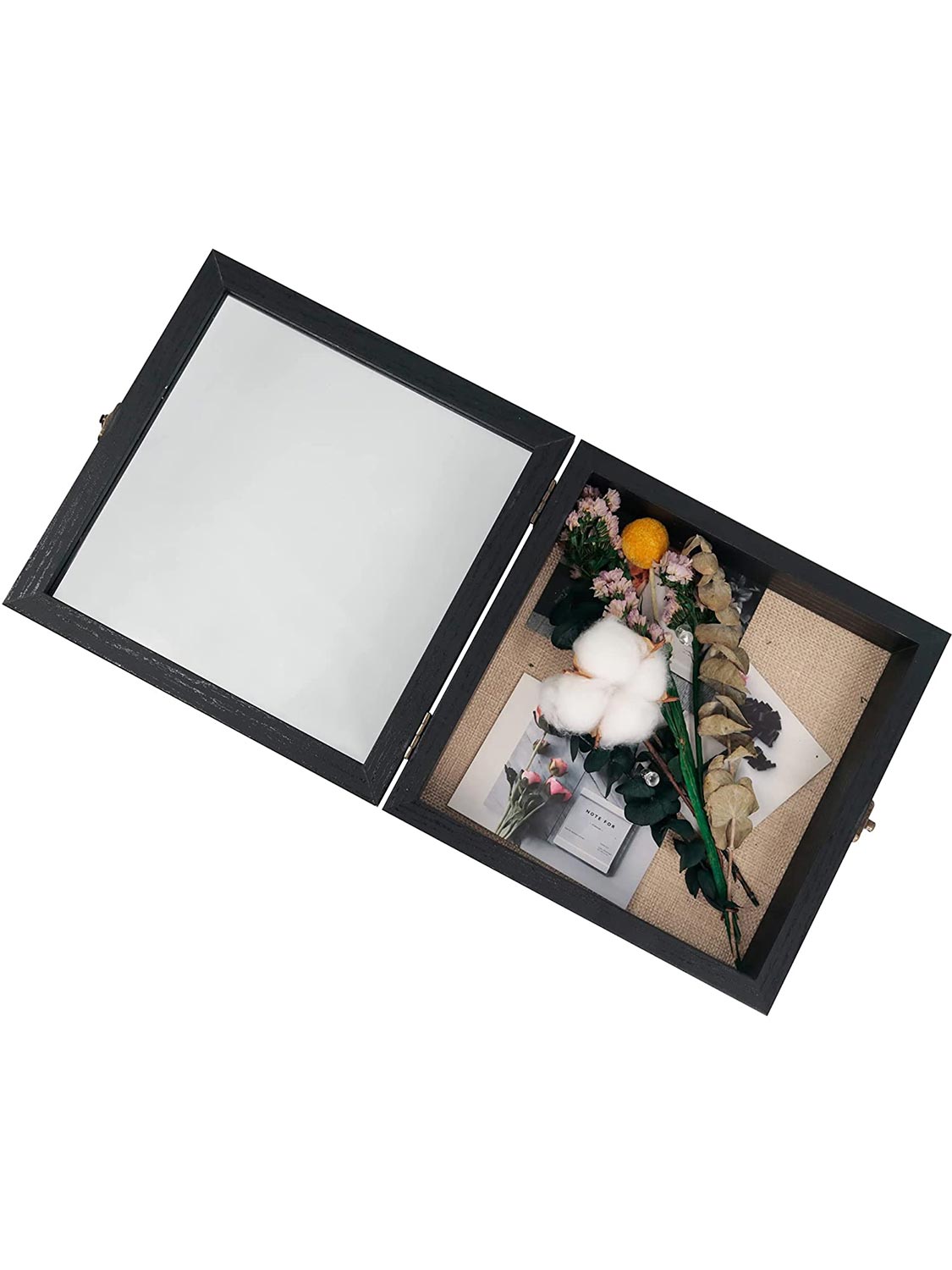 Shadow Box Frame Real Glass Window Door with Hinge - Various Colors & Sizes Available